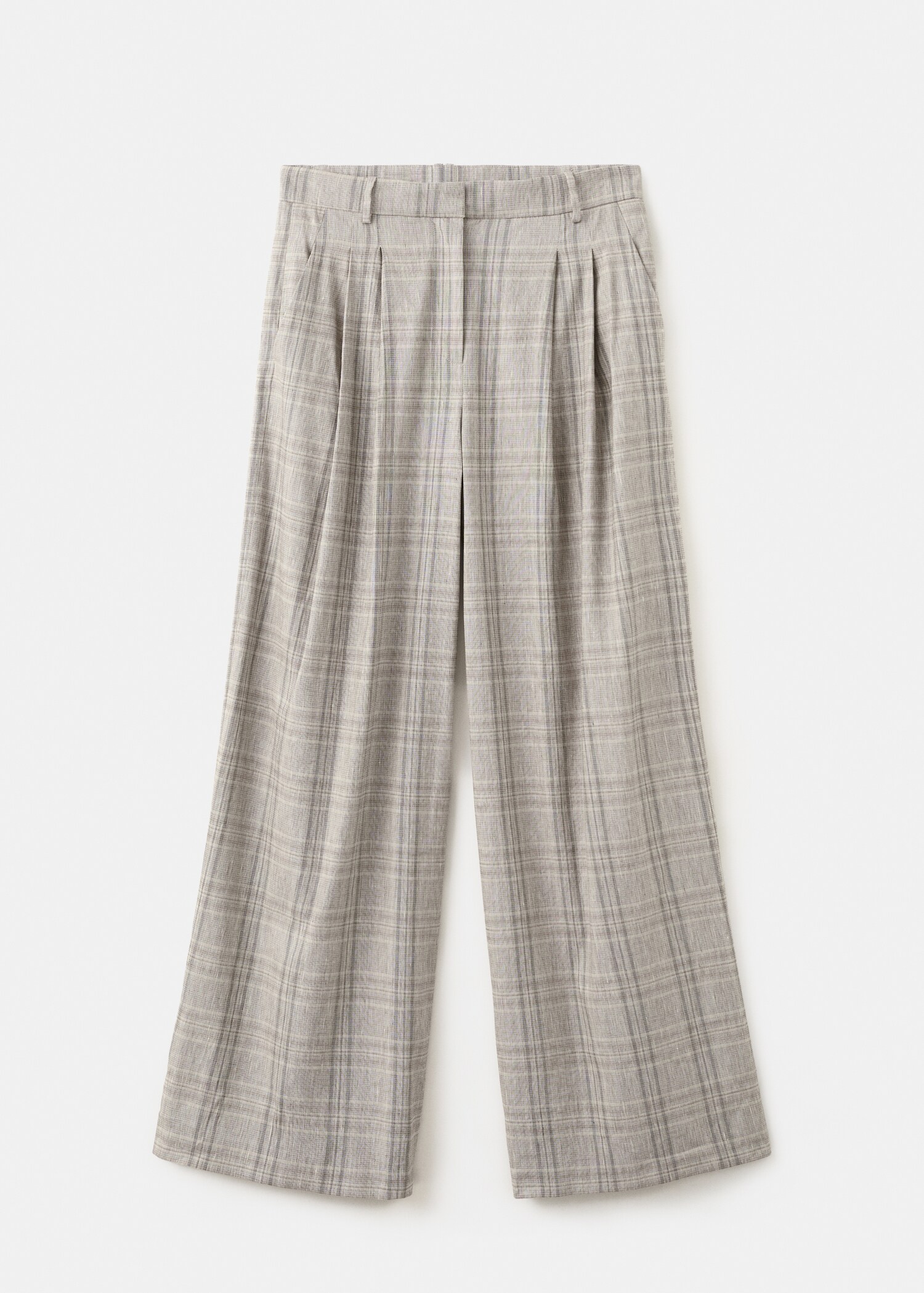 Check pleated trousers - Article without model