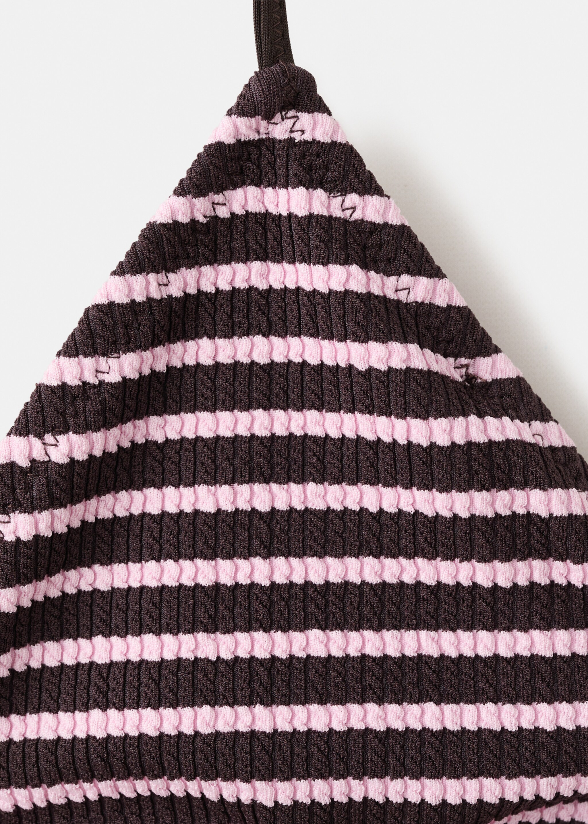 Triangle bikini top stripes - Деталь изделия 8, Шоколадный. Ref: 27016721-00.