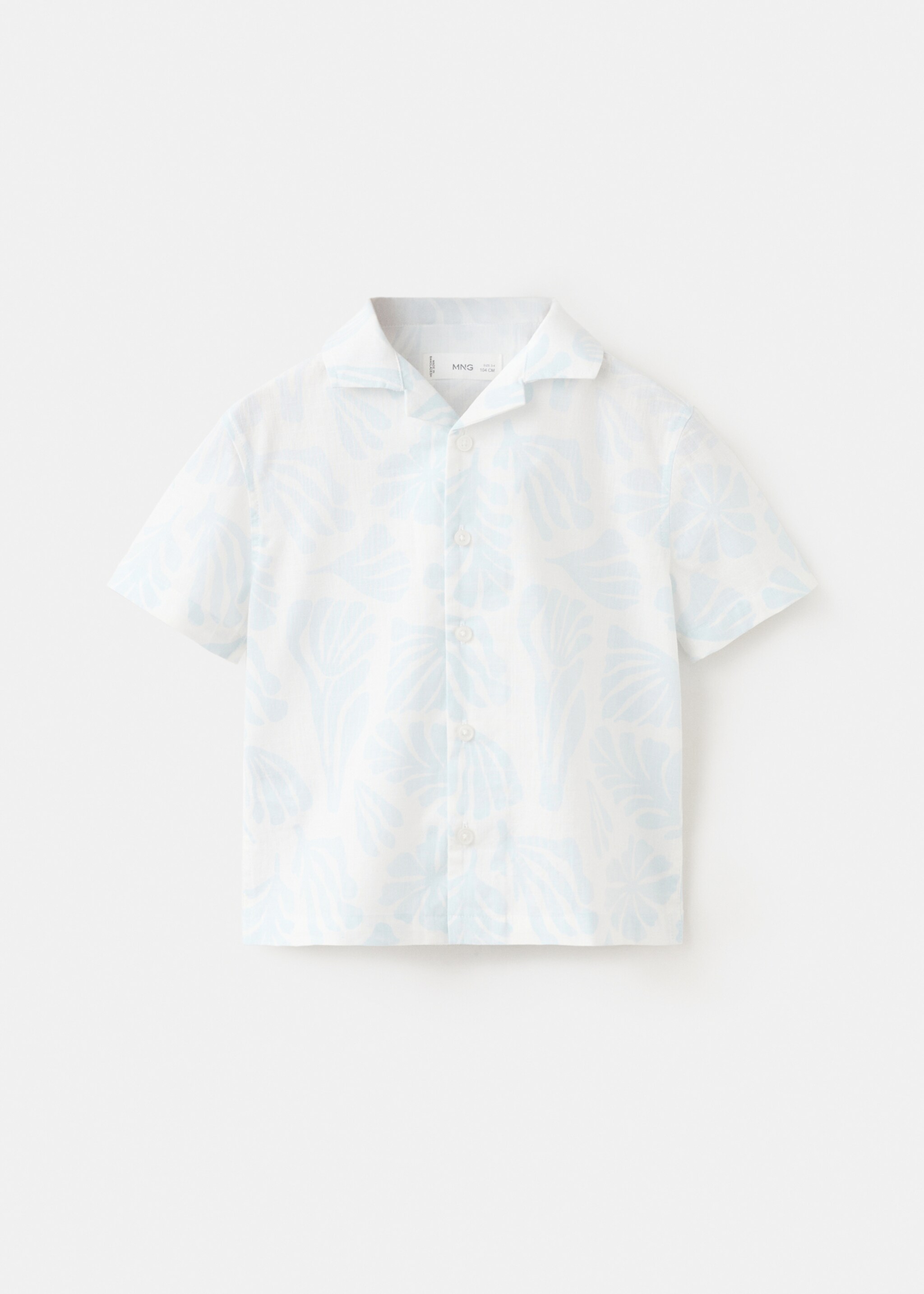 Printed short-sleeved shirt - Article without model, White. Ref: 27016729-00.