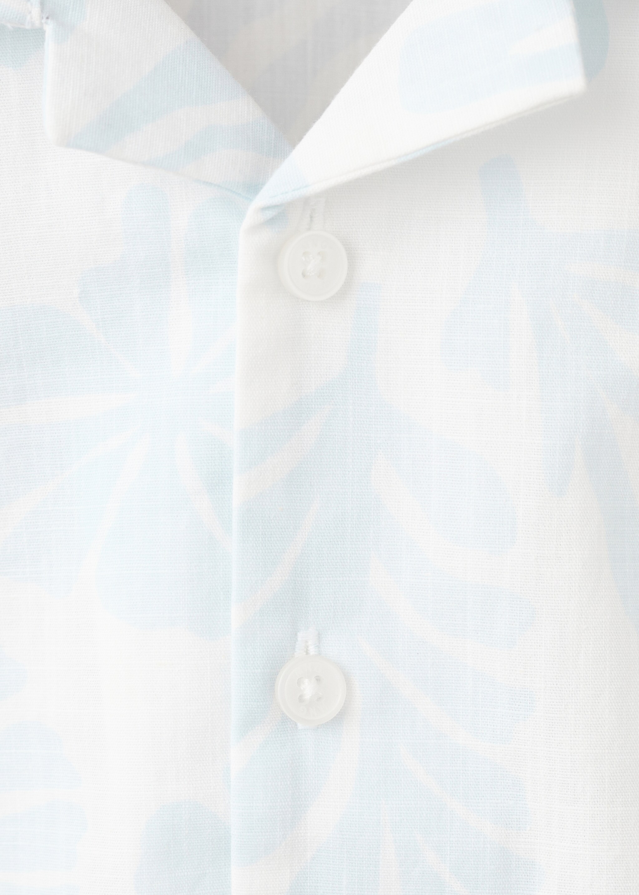 Printed short-sleeved shirt - Details of the article 8, White. Ref: 27016729-00.