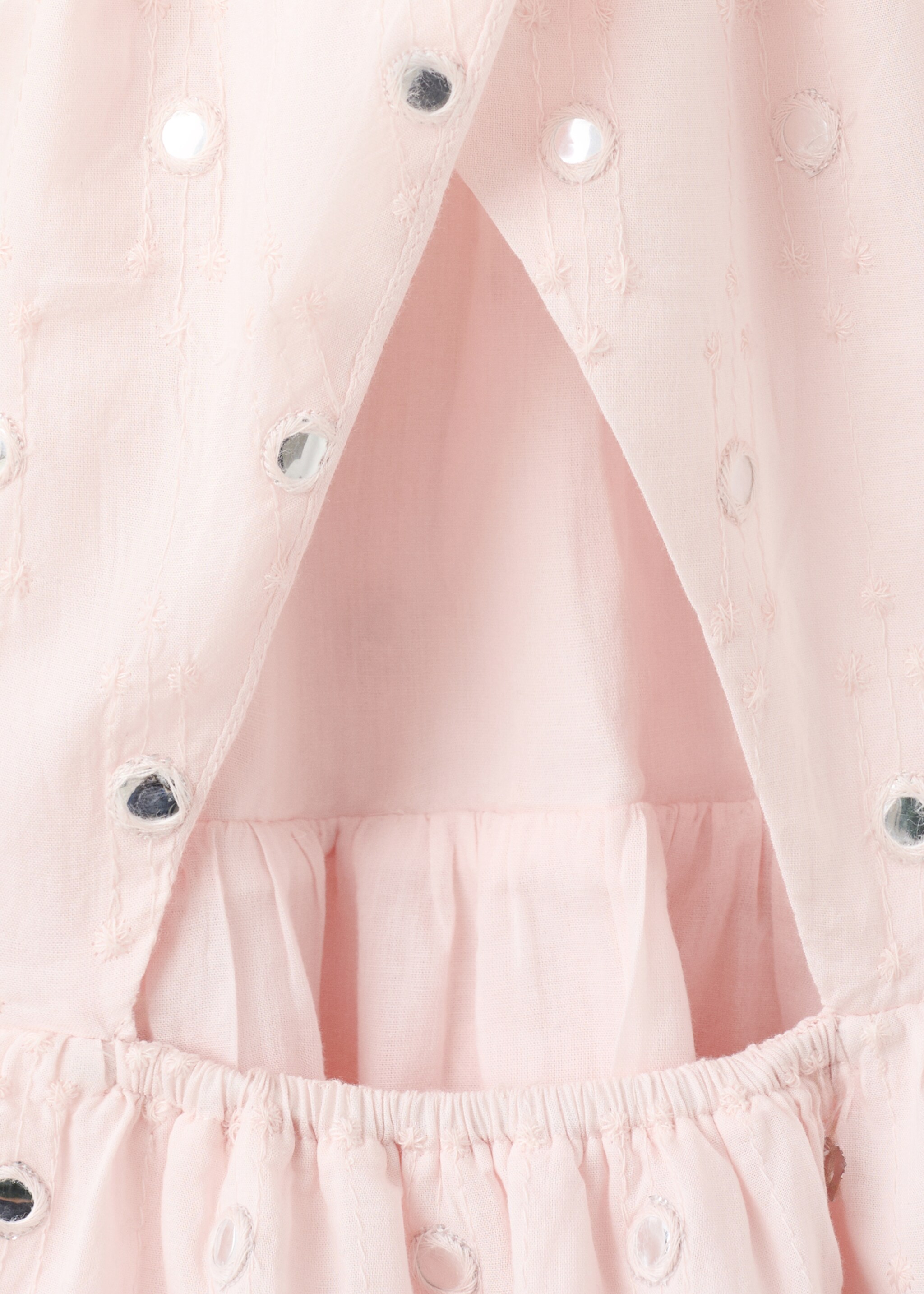 Flowy dress with sparkle details - Details of the article 0, Light Pink. Ref: 27016733-00.