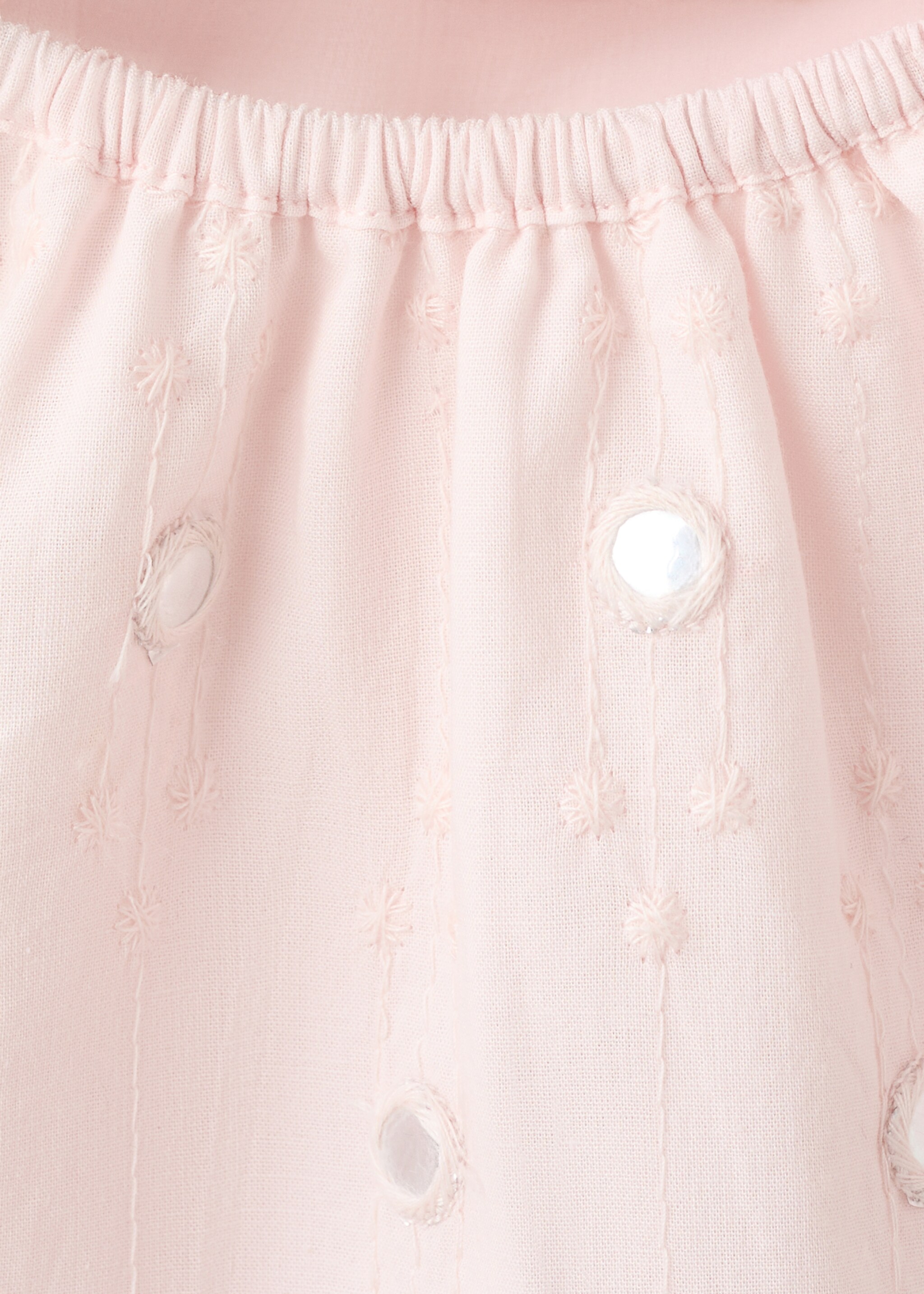 Flowy dress with sparkle details - Details of the article 8, Light Pink. Ref: 27016733-00.