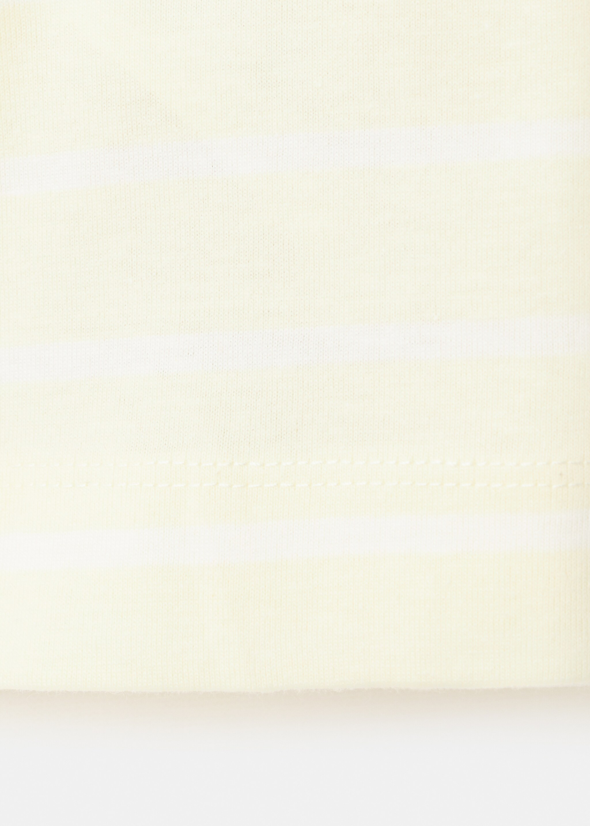 Striped cotton T-shirt - Details of the article 0, Pastel Yellow. Ref: 27016738-00.