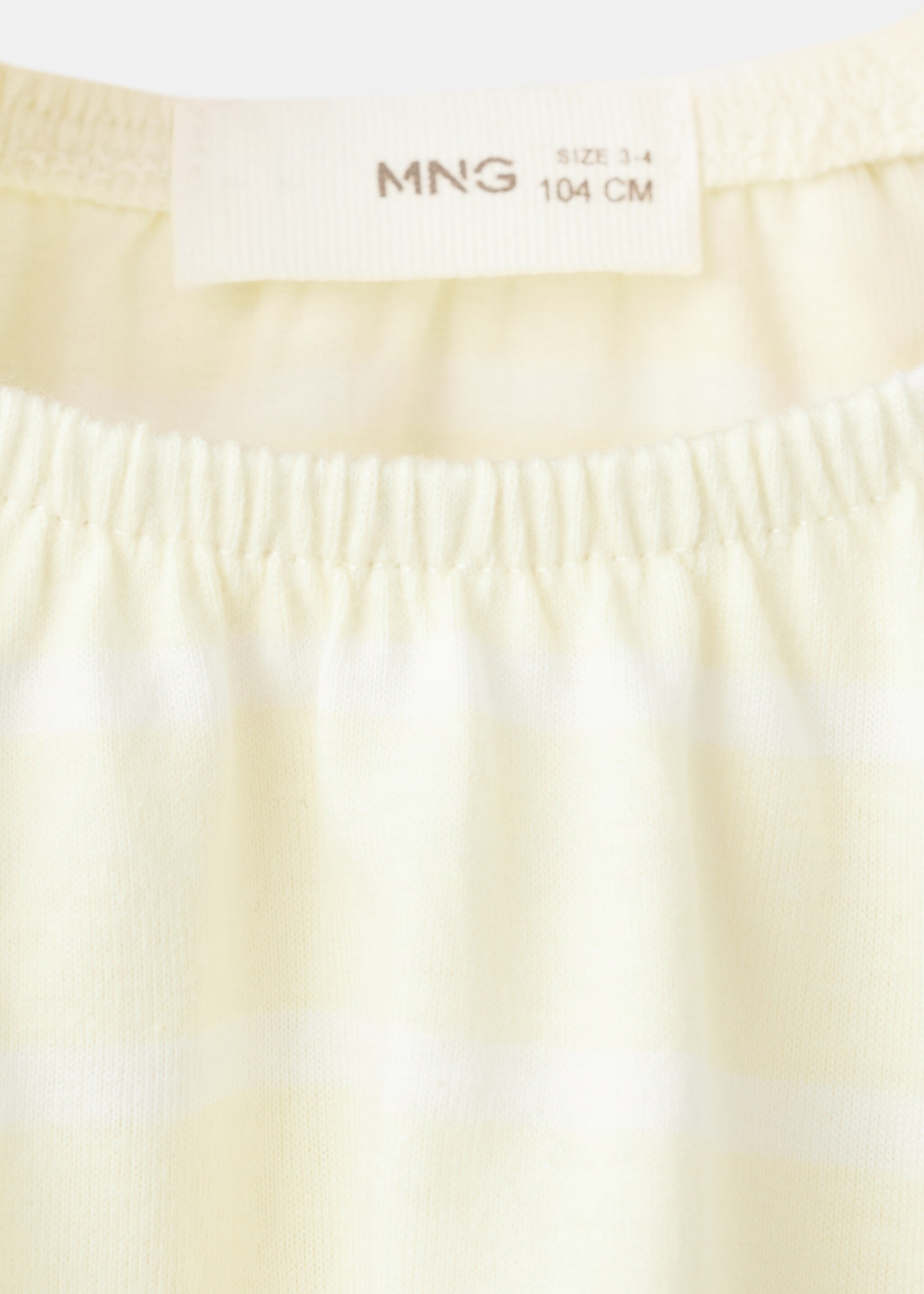 Striped cotton T-shirt - Details of the article 8, Pastel Yellow. Ref: 27016738-00.