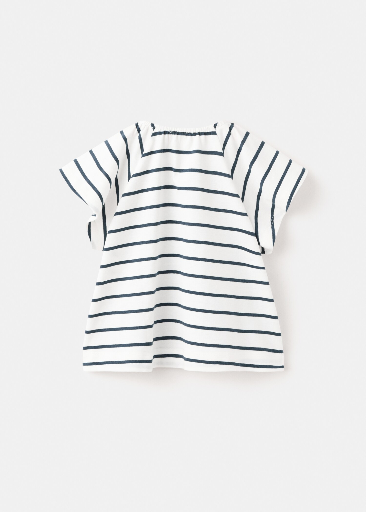 Striped cotton T-shirt - Reverse of the article