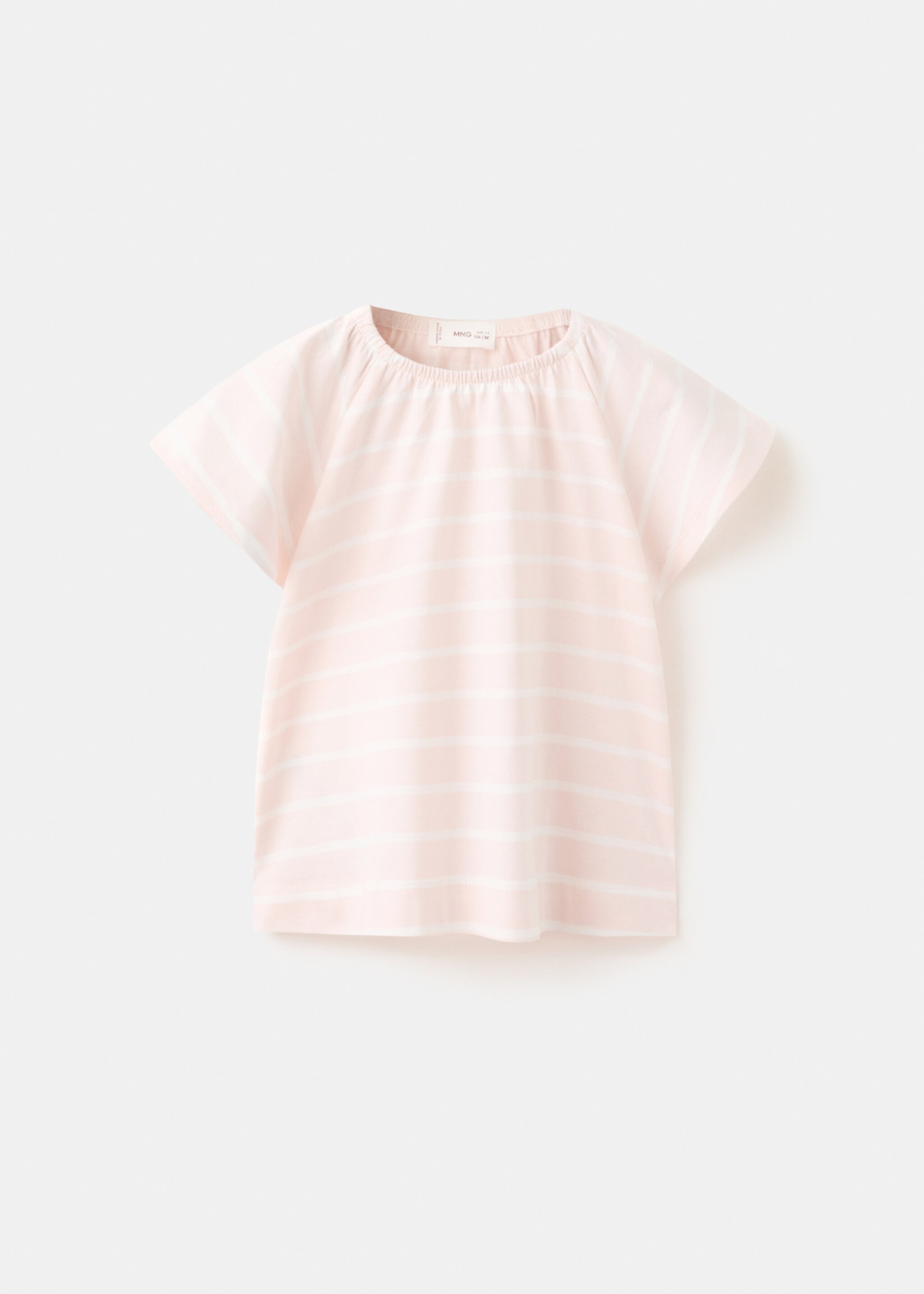 Striped cotton T-shirt - Article without model, Pink. Ref: 27016738-00.