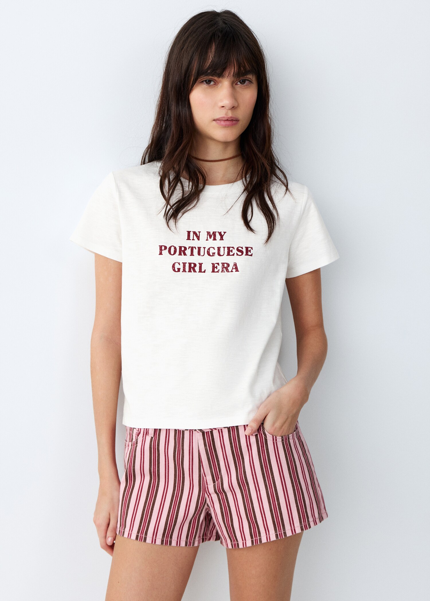 Printed text T-shirt - Medium plane