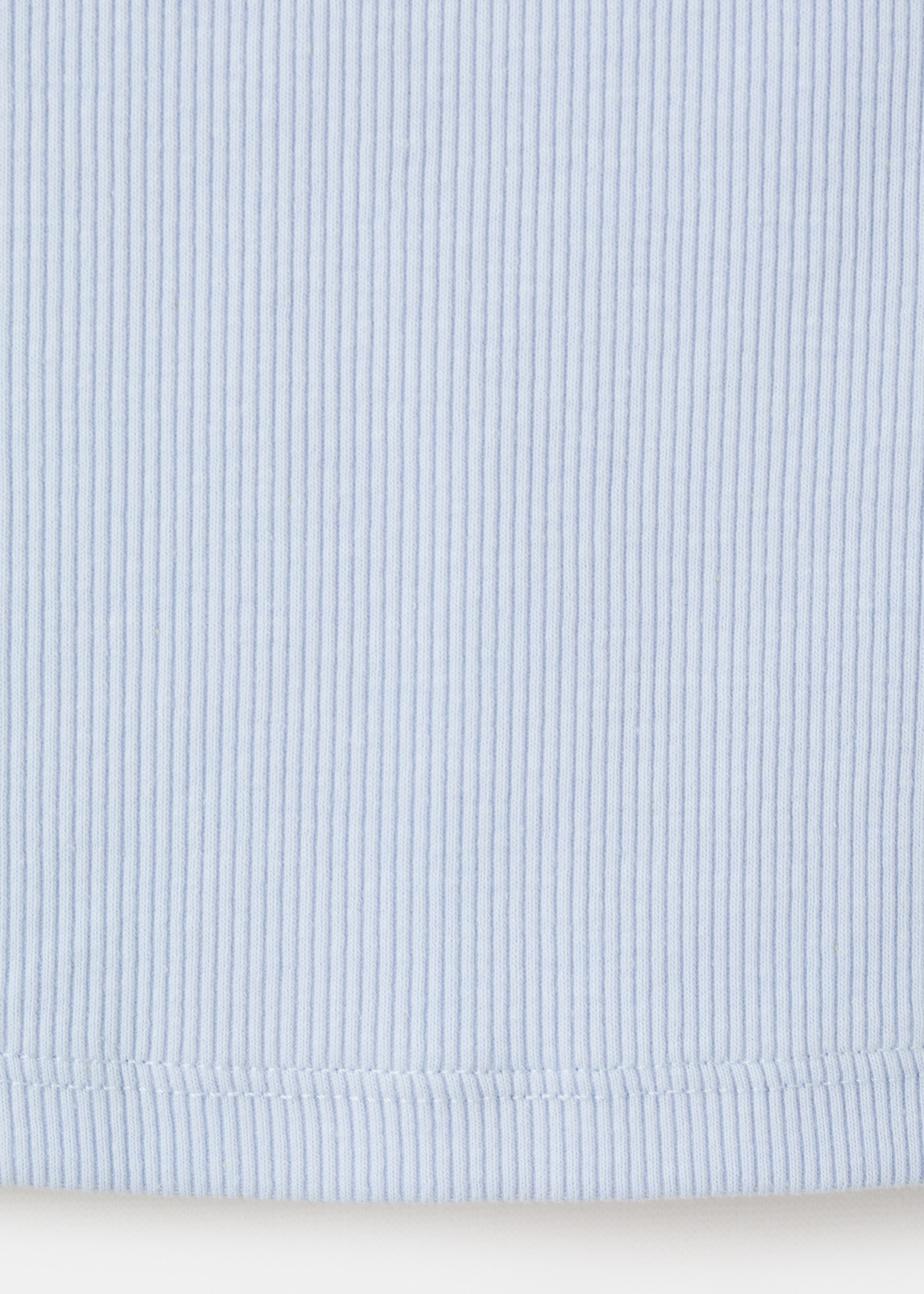 Top canalé algodón - Detalle del artículo 0, Azul celeste. Ref: 27016747-00.