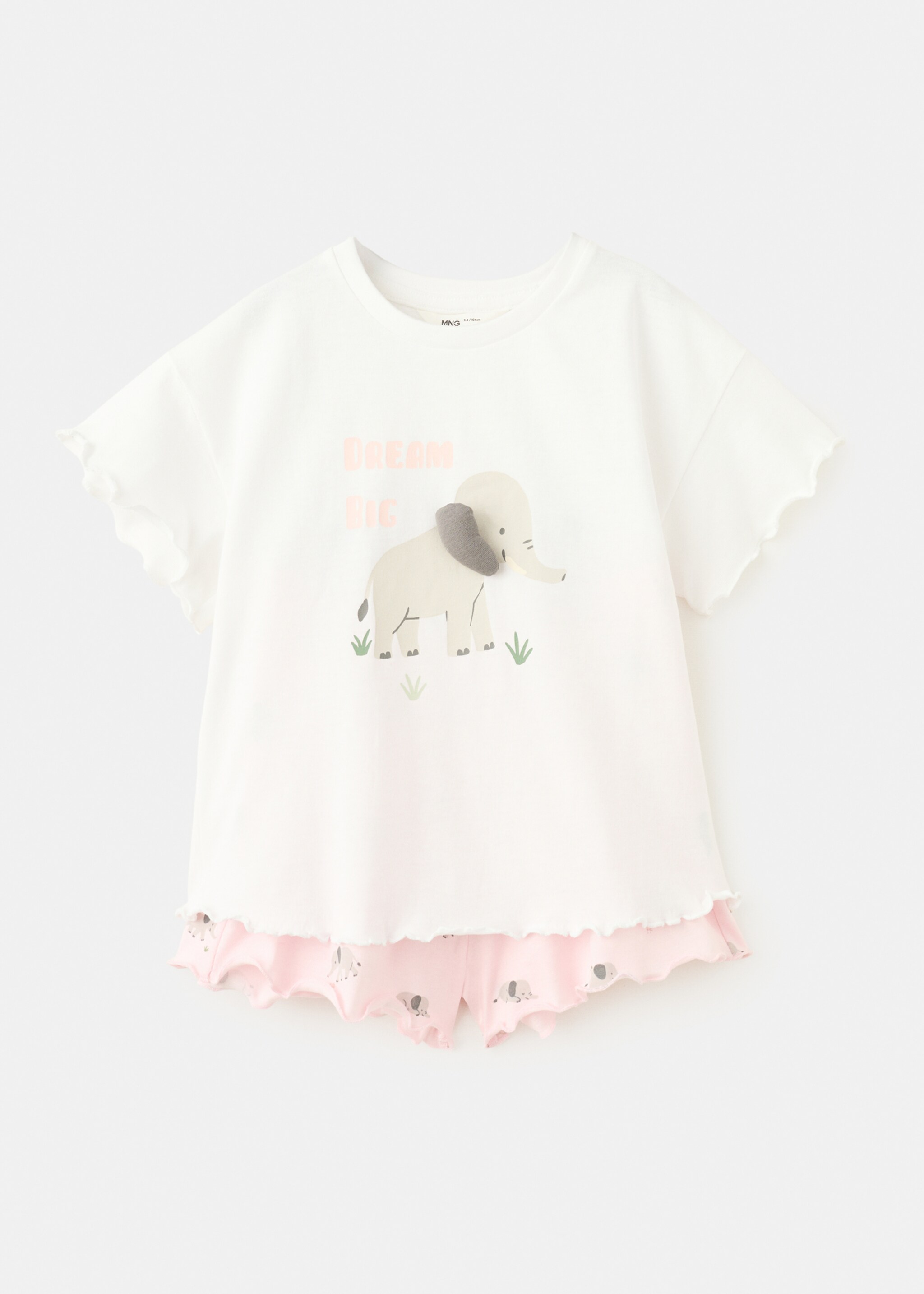 Printed short pyjamas - Article without model, Off White. Ref: 27016751-00.