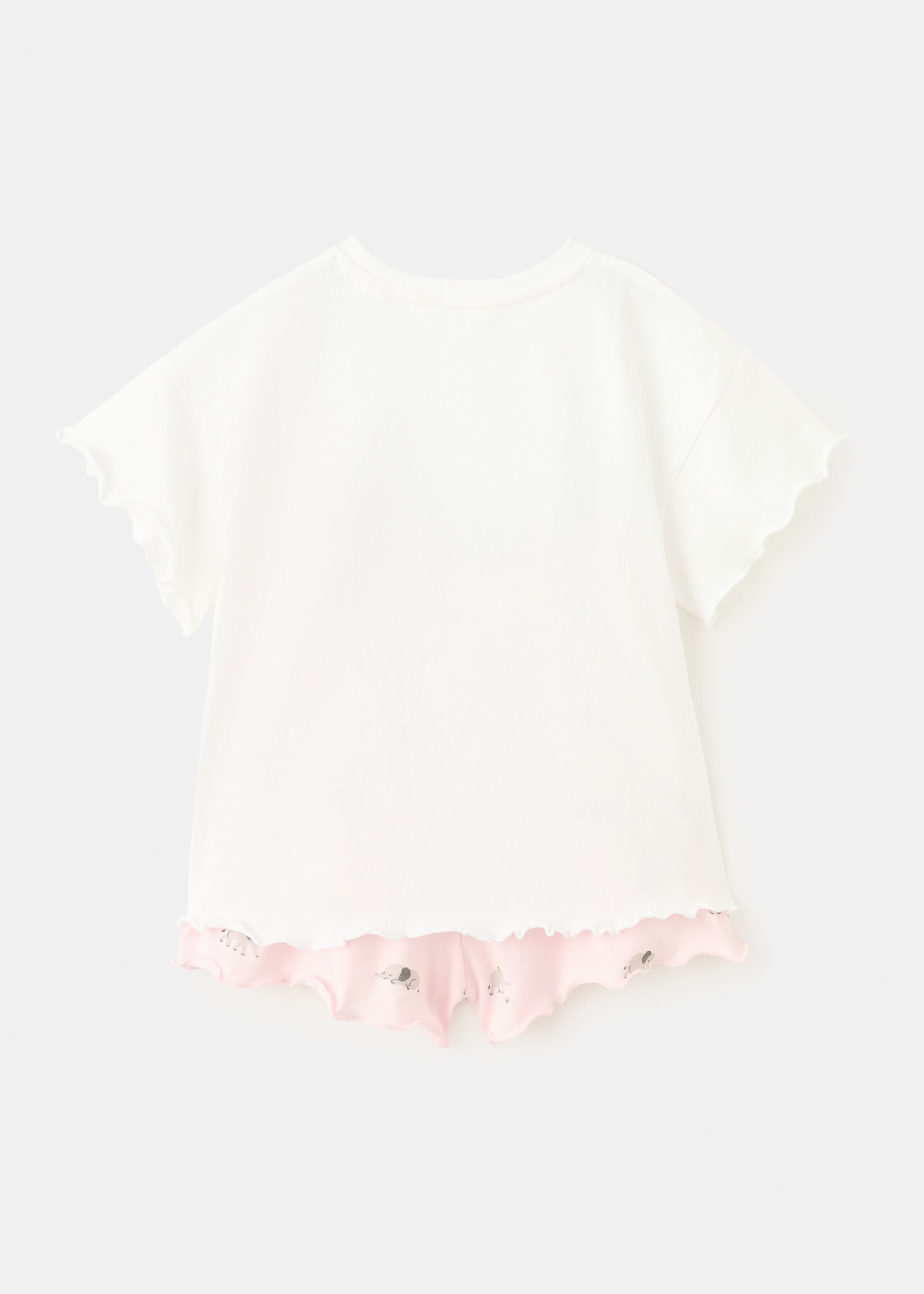 Printed short pyjamas - Reverse of the article, Off White. Ref: 27016751-00.