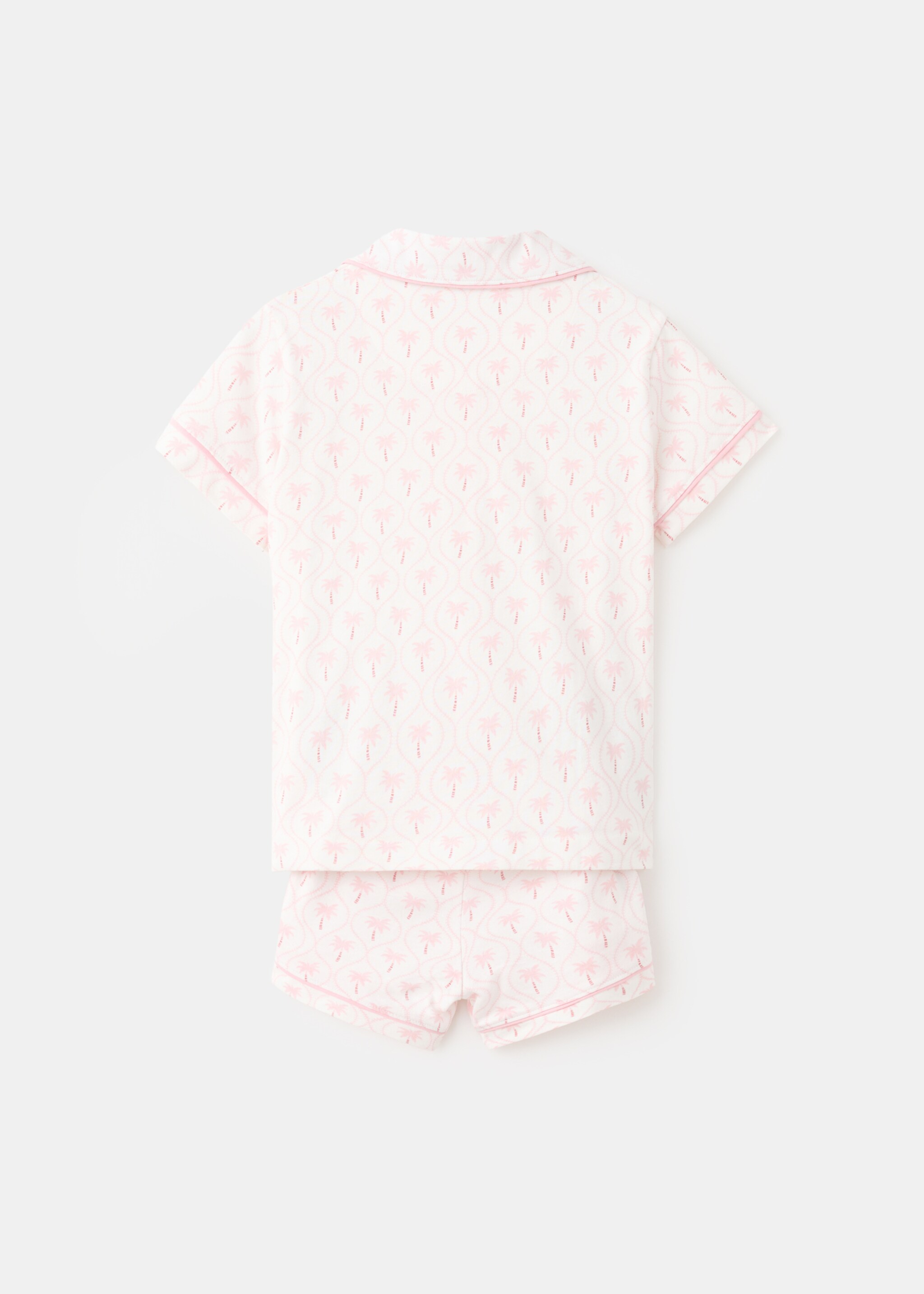 Printed short pyjamas - Reverse of the article, Pink. Ref: 27016753-00.