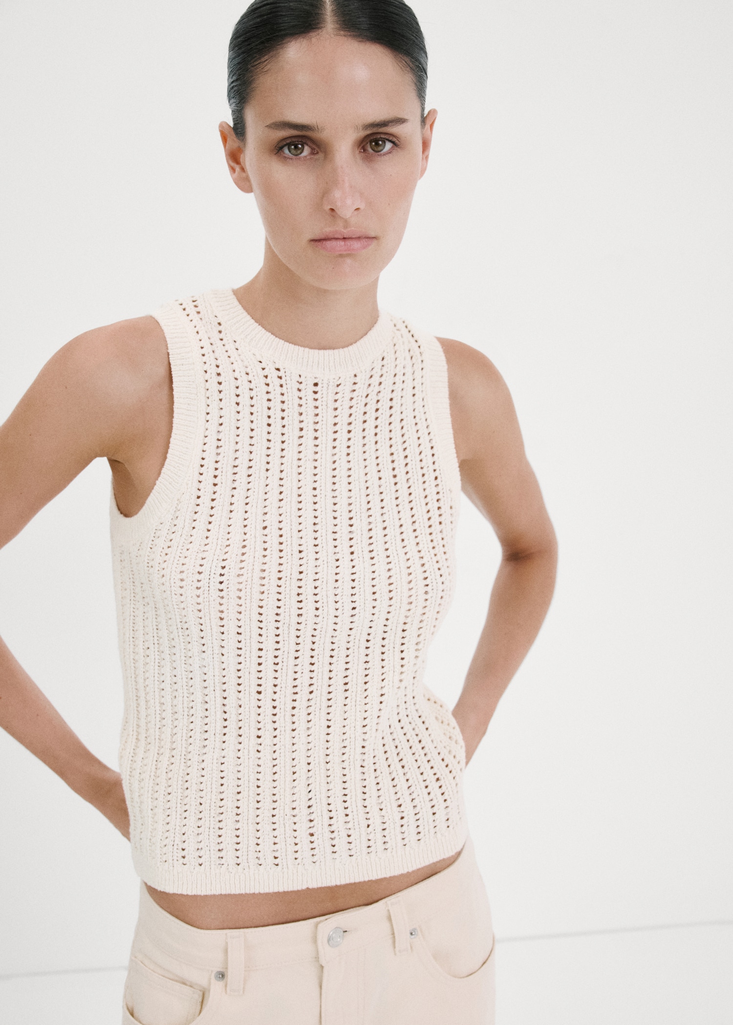 Openwork knit top - Medium plane