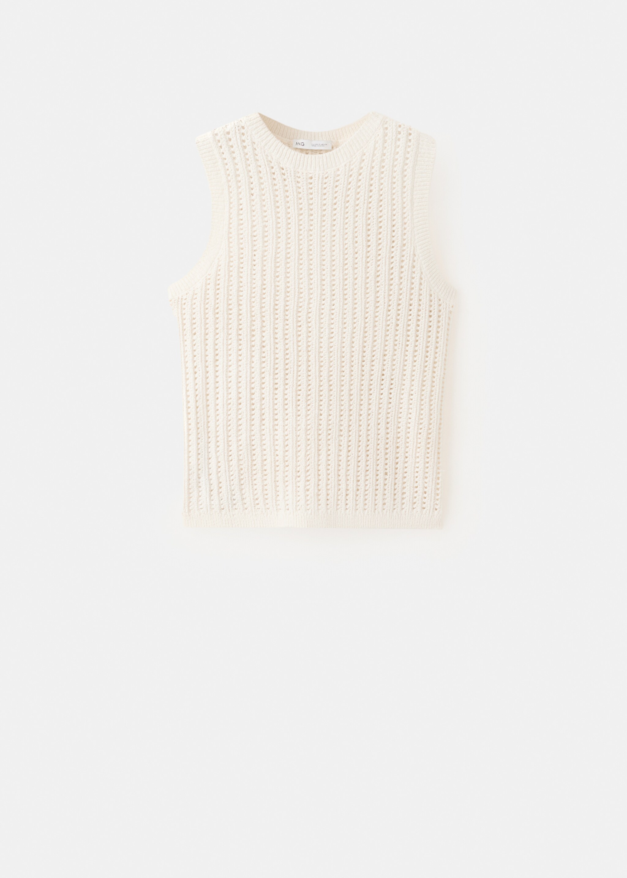 Openwork knit top - Article without model, Ecru. Ref: 27017141-00.