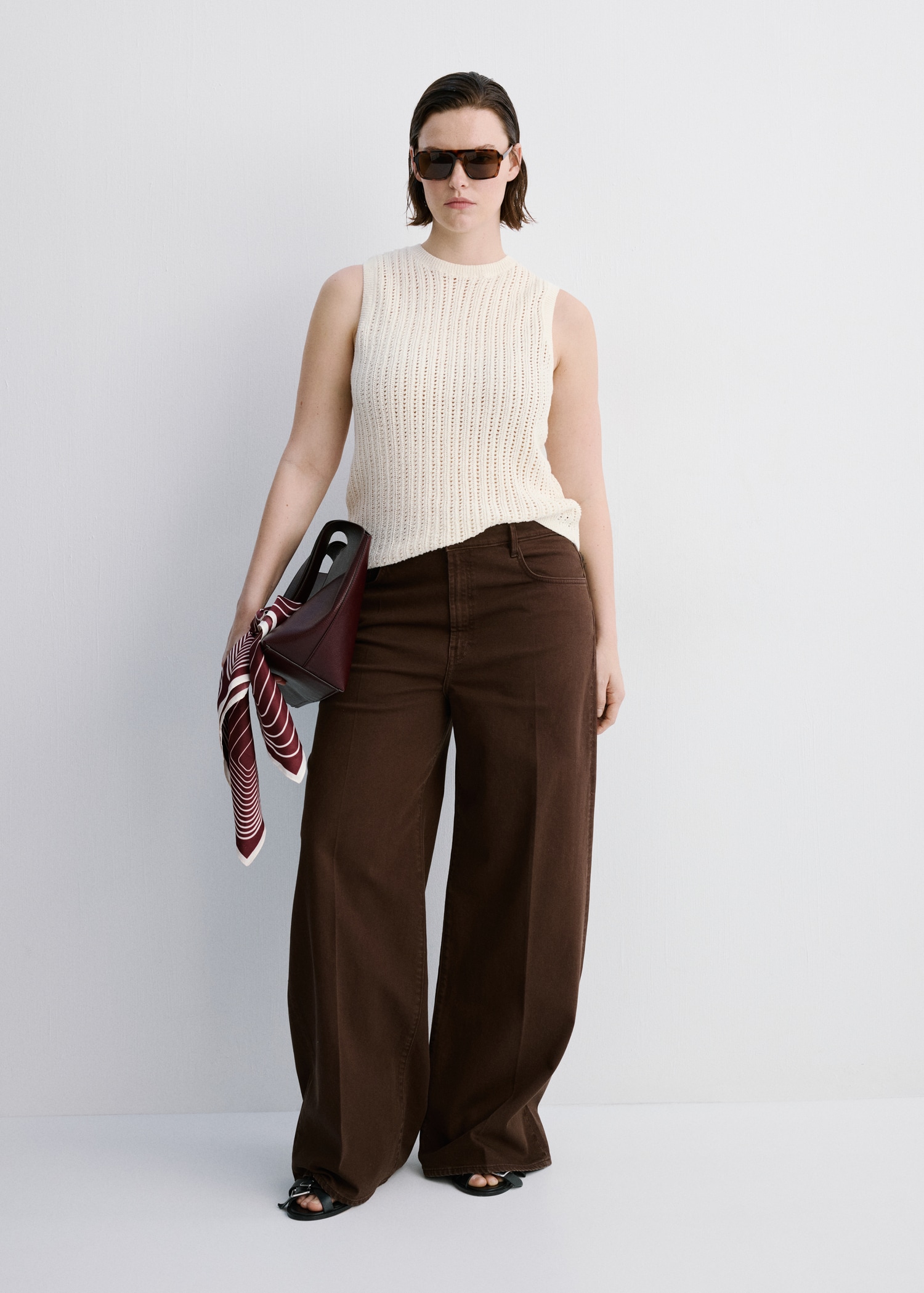 Openwork knit top - Details of the article 3