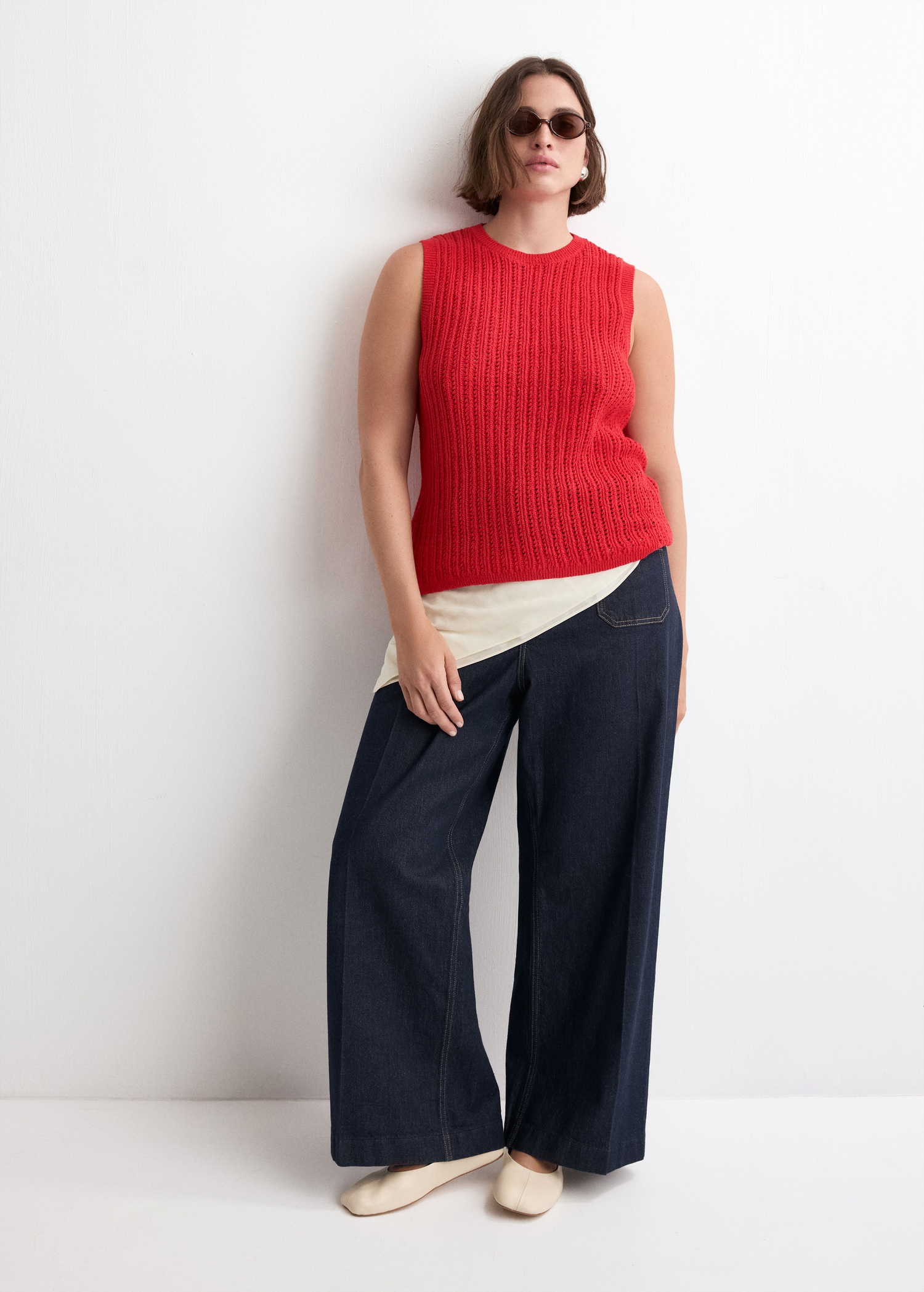 Openwork knit top - Details of the article 3