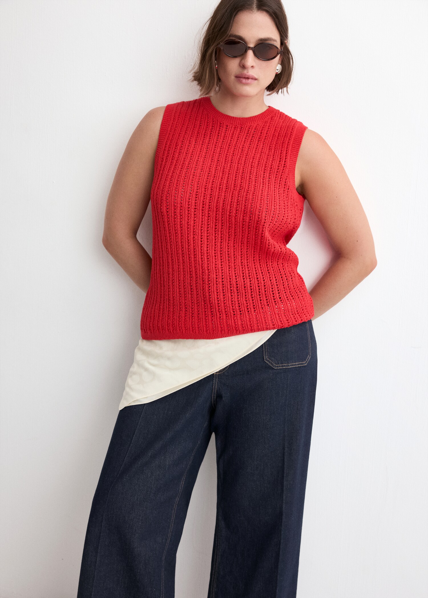 Openwork knit top - Details of the article 4