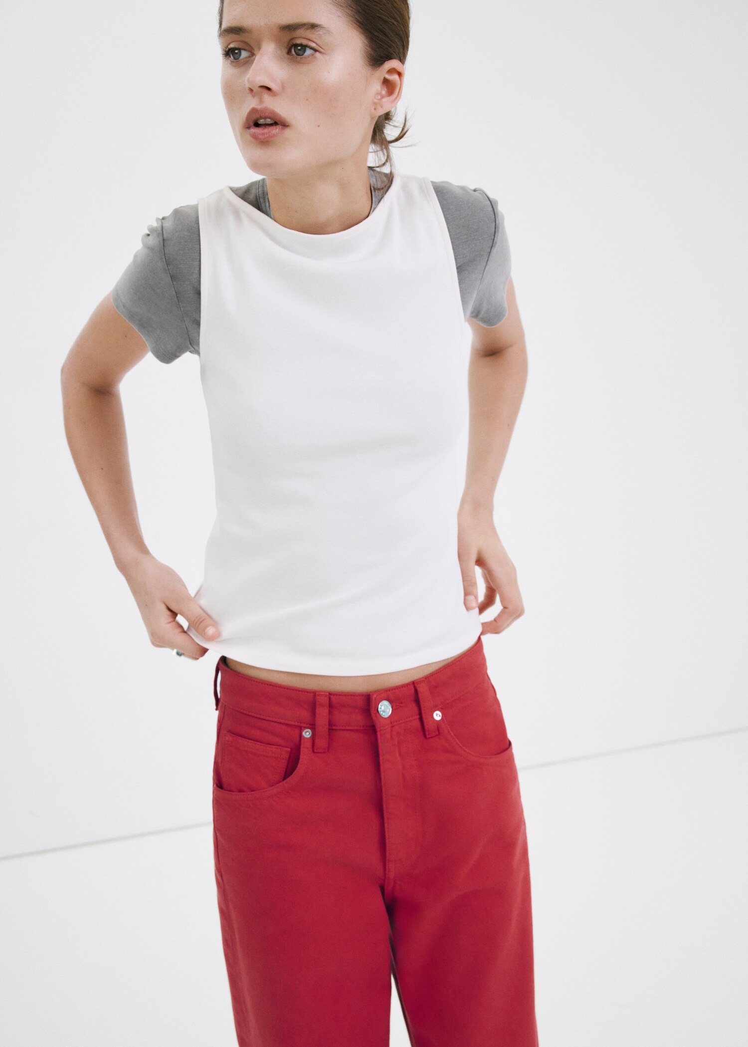 Balloon crop jeans - Details of the article 1