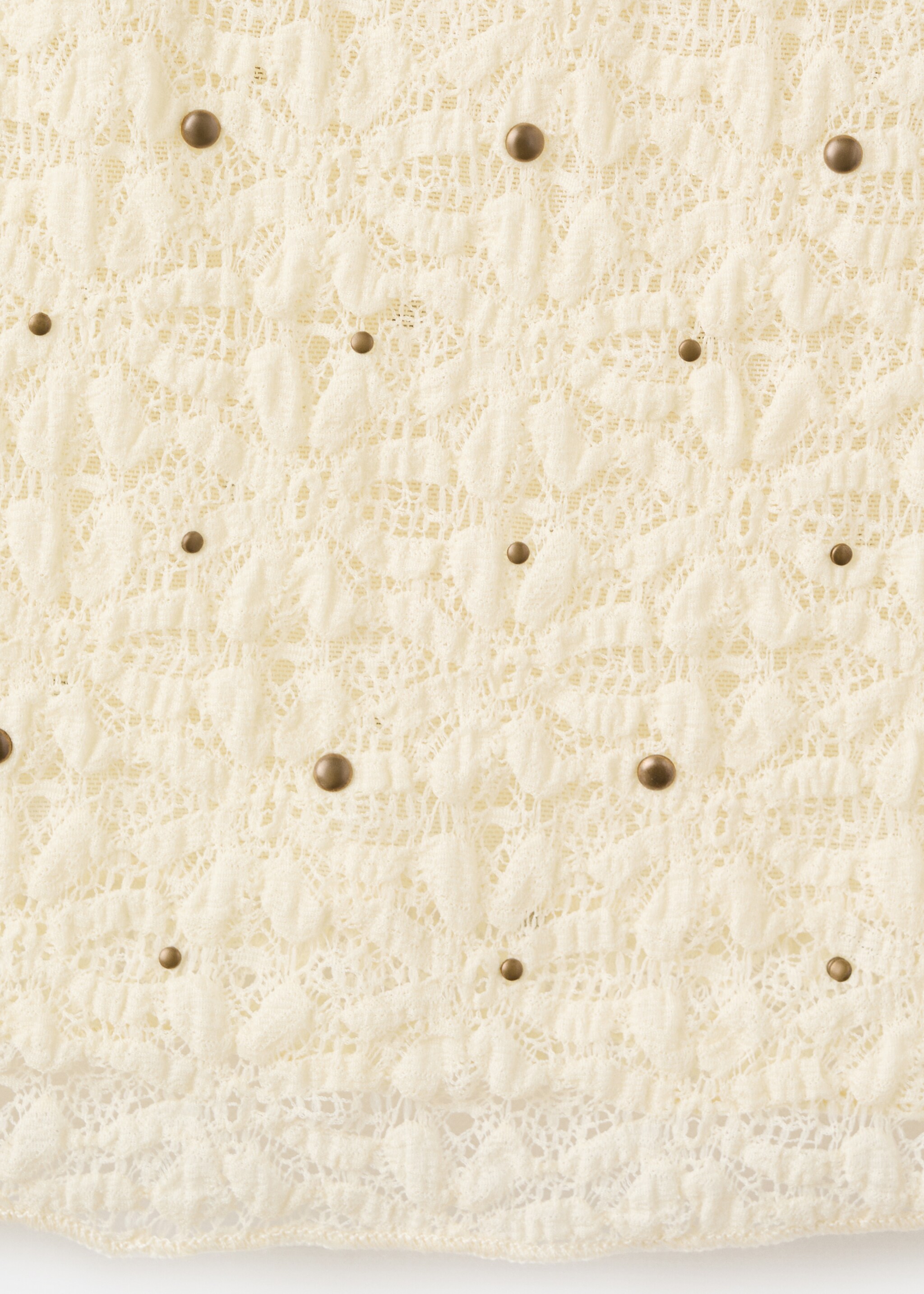 Wide strap glitter top - Details of the article 0, Ecru. Ref: 27017144-00.