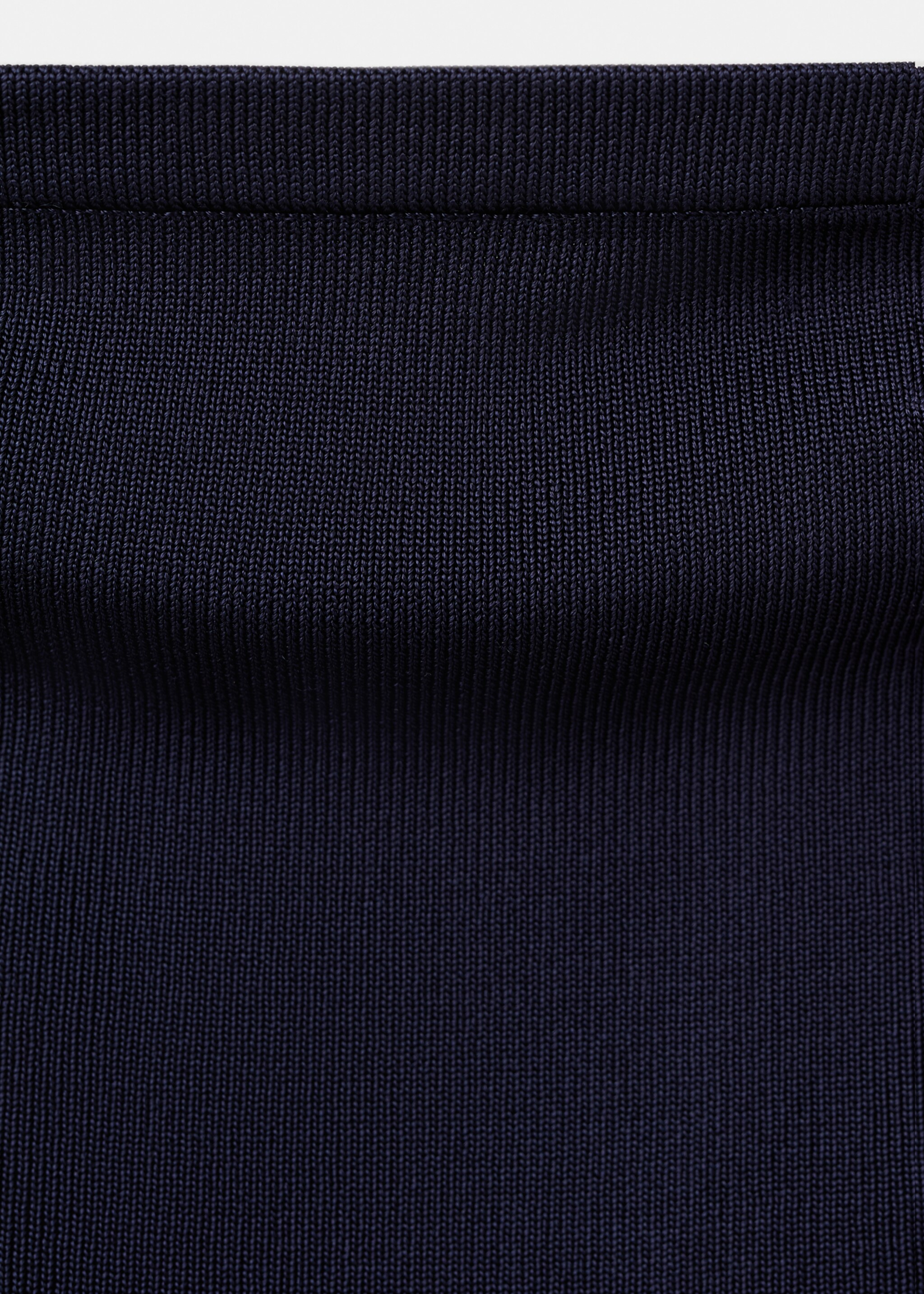 Haut asymétrique maille fine - Détail de l'article 8, Bleu marine. Ref: 27017147-00.