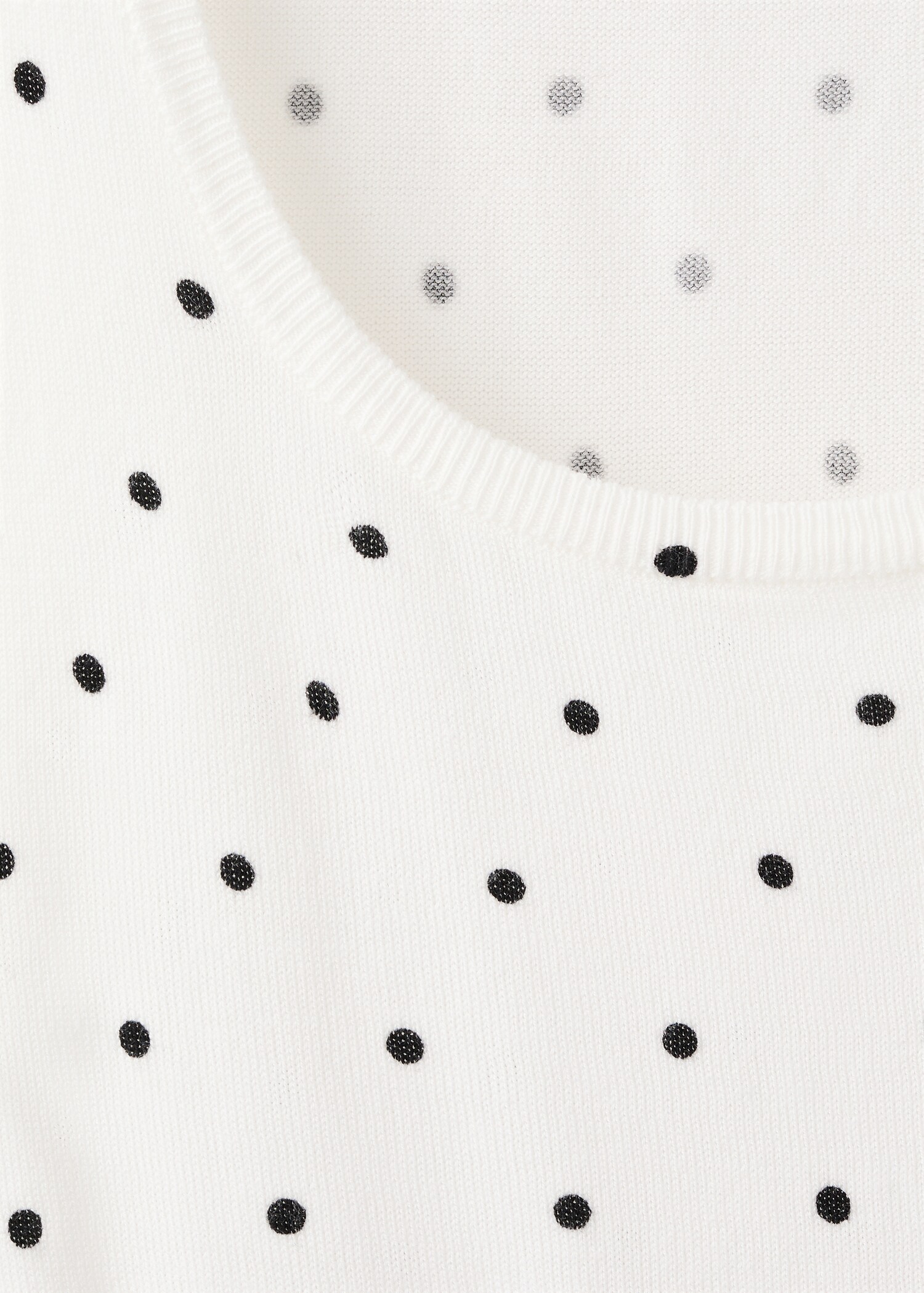 Polka-dot knitted top - Details of the article 8