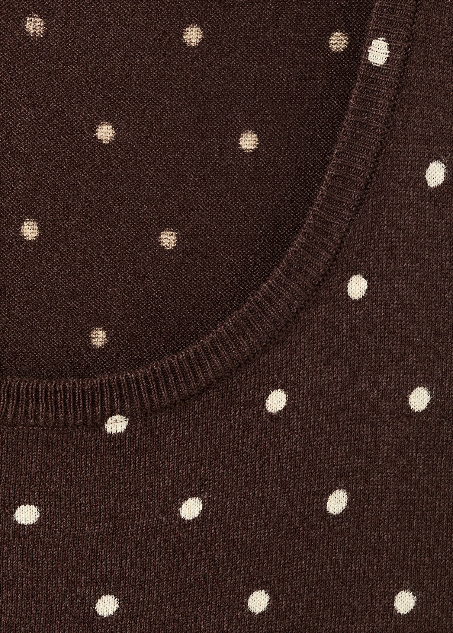 Polka-dot knitted top - Details of the article 8