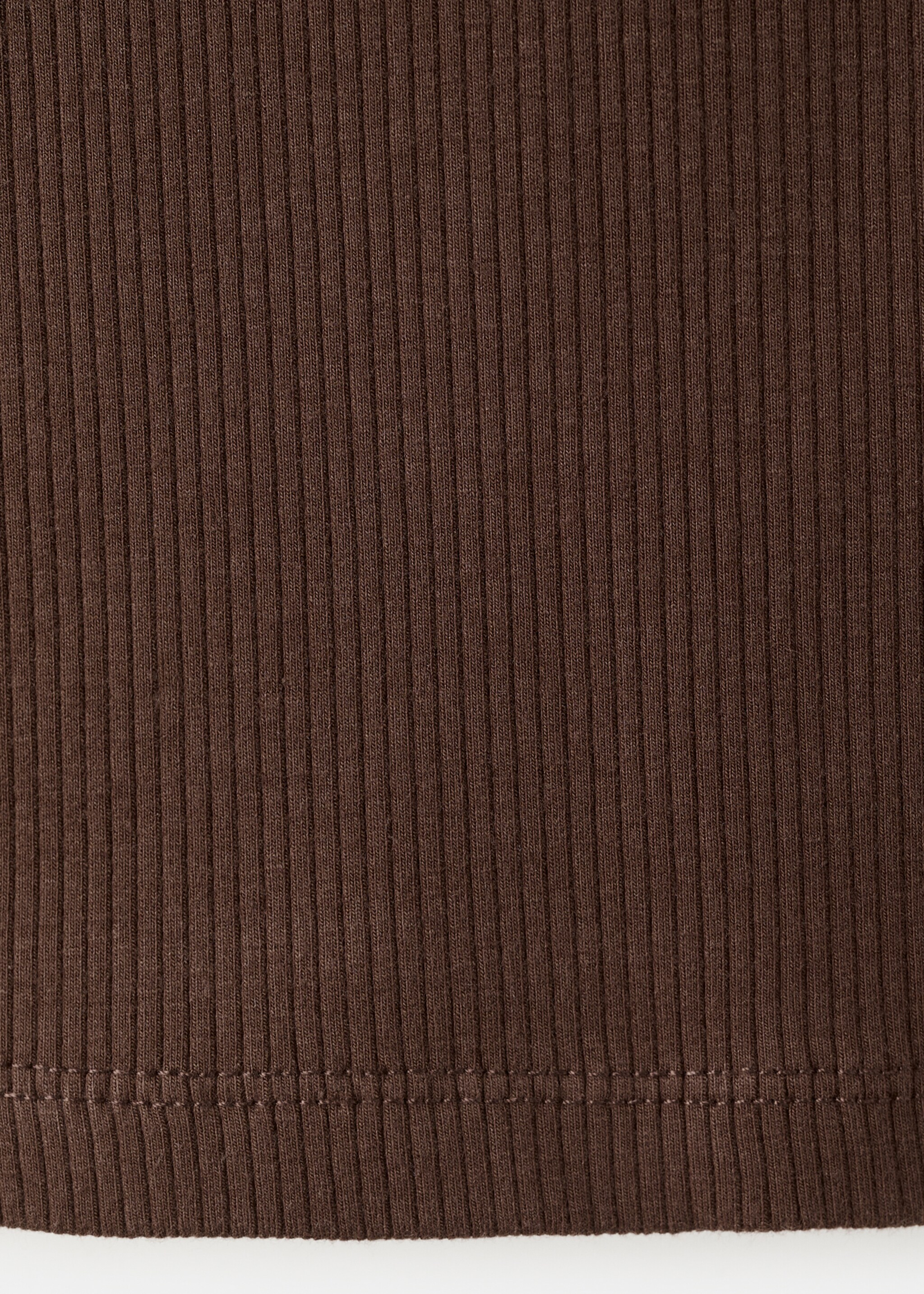 Lace trim top - Details of the article 0, Brown. Ref: 27017150-00.