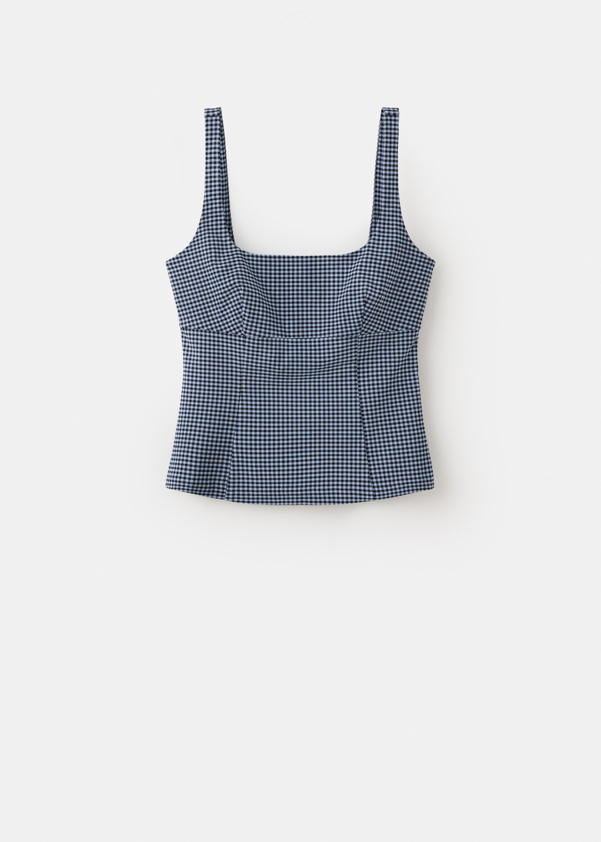 Top vichy - Article sans modèle, Bleu. Ref: 27017151-00.