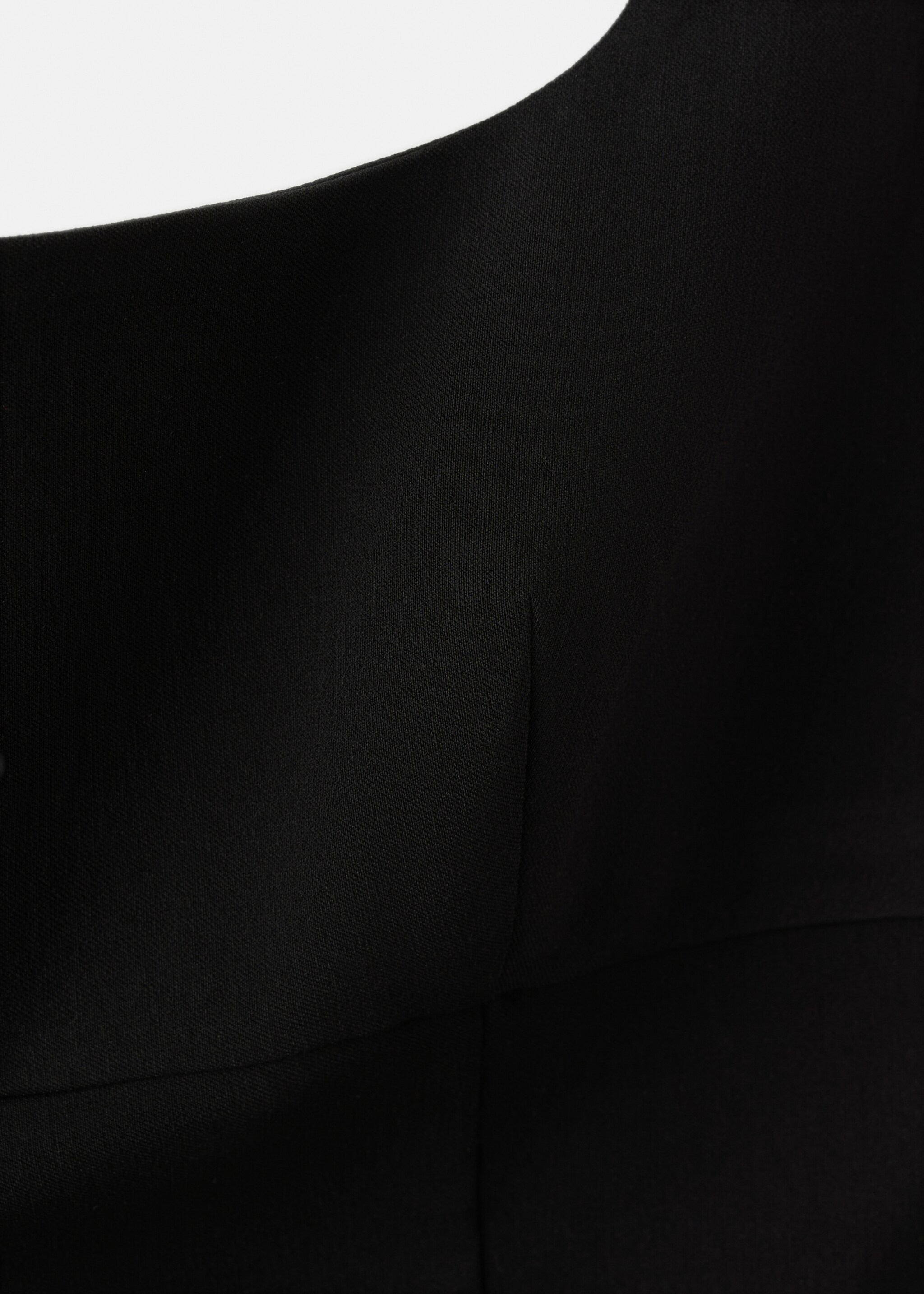 Top ajusté décolleté - Détail de l'article 8, Noir. Ref: 27017152-00.