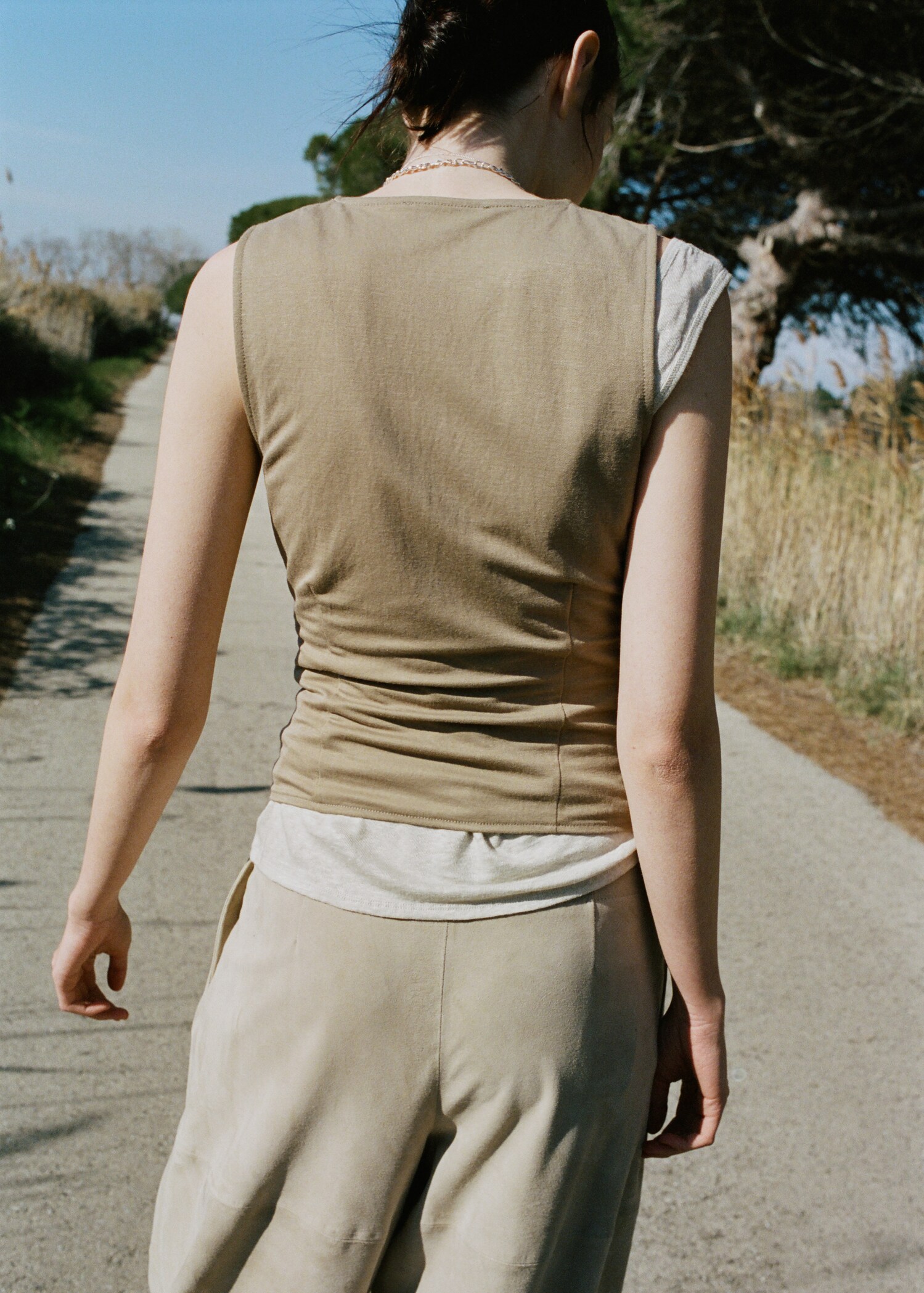 Ruched wrap top - Reverse of the article