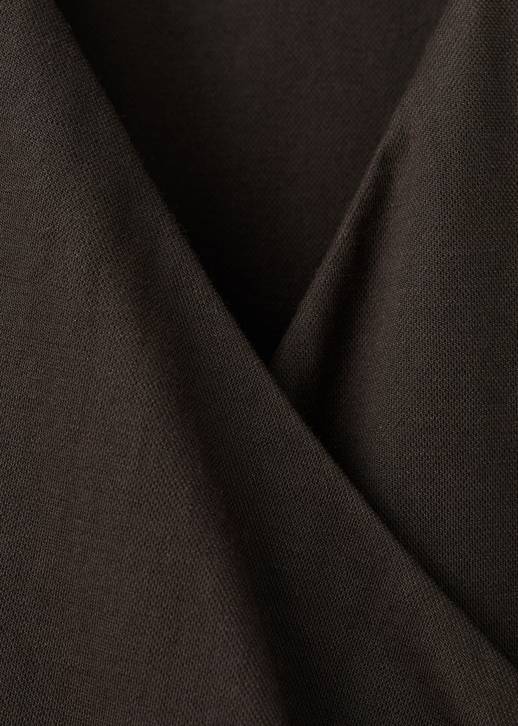 Ruched wrap top - Details of the article 0, Brown. Ref: 27017153-00.