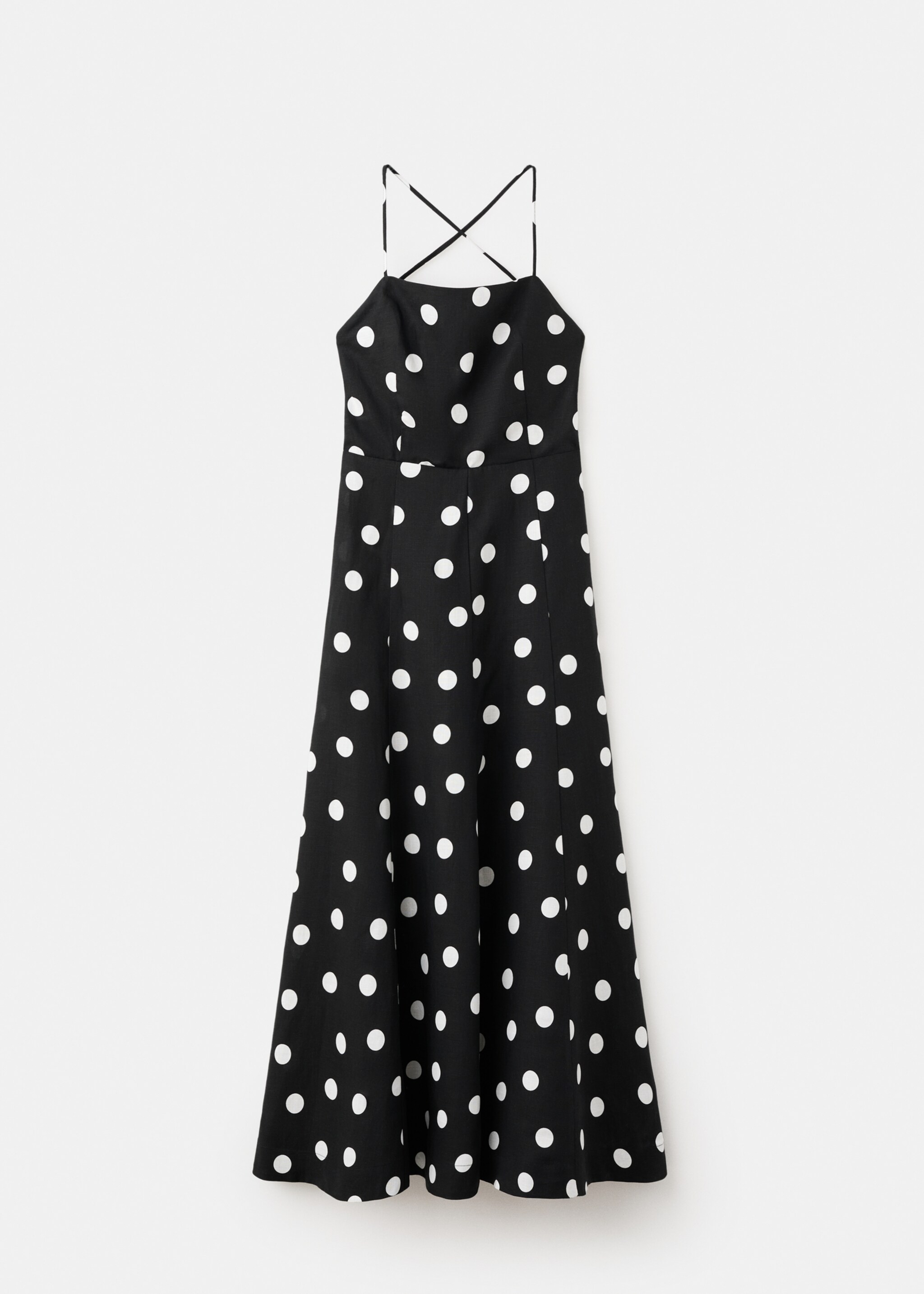 Polka dot lyocell dress - منتج دون نموذج, أسود. Ref: 27017154-00.