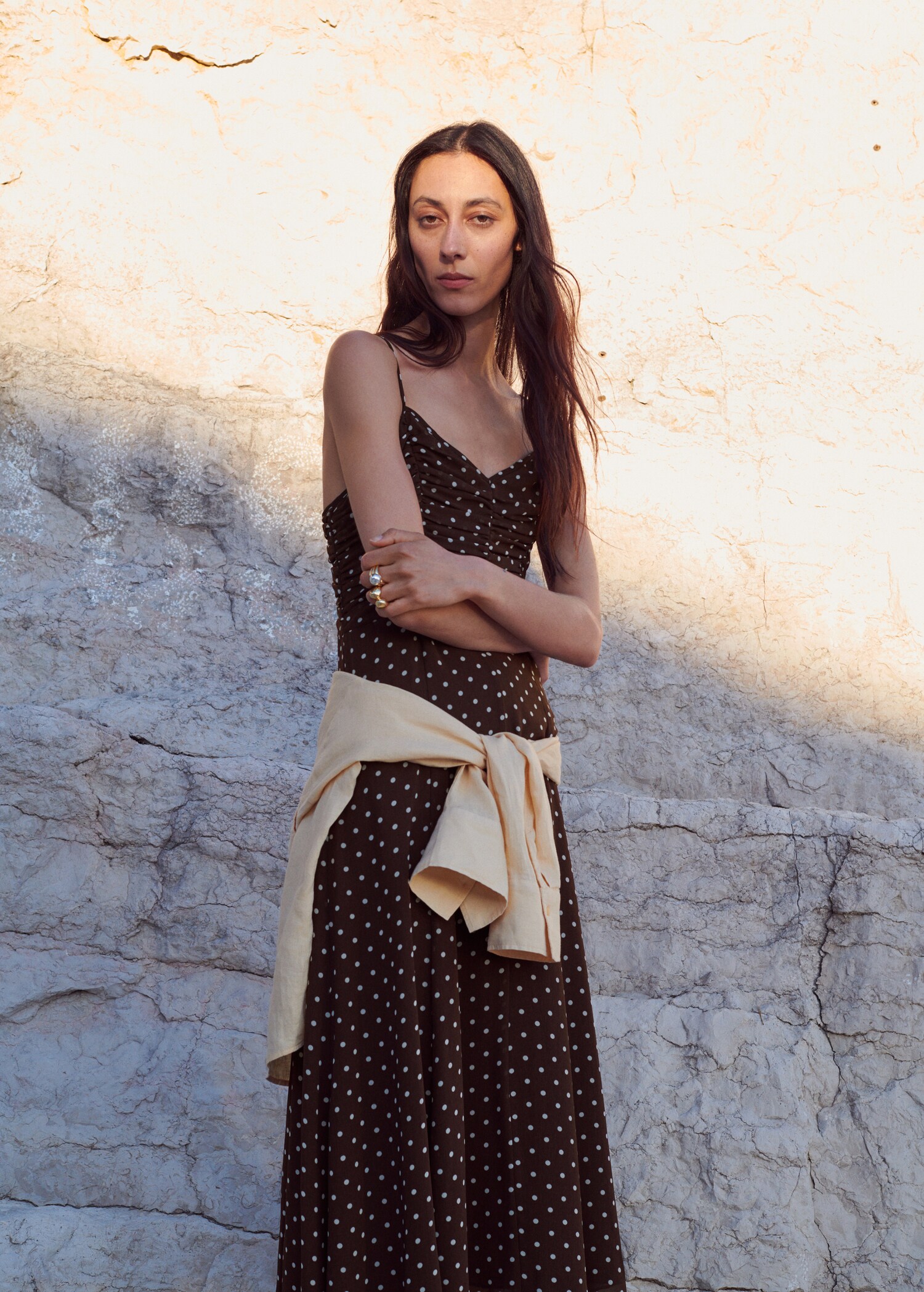 Polka dots long dress - Medium plane