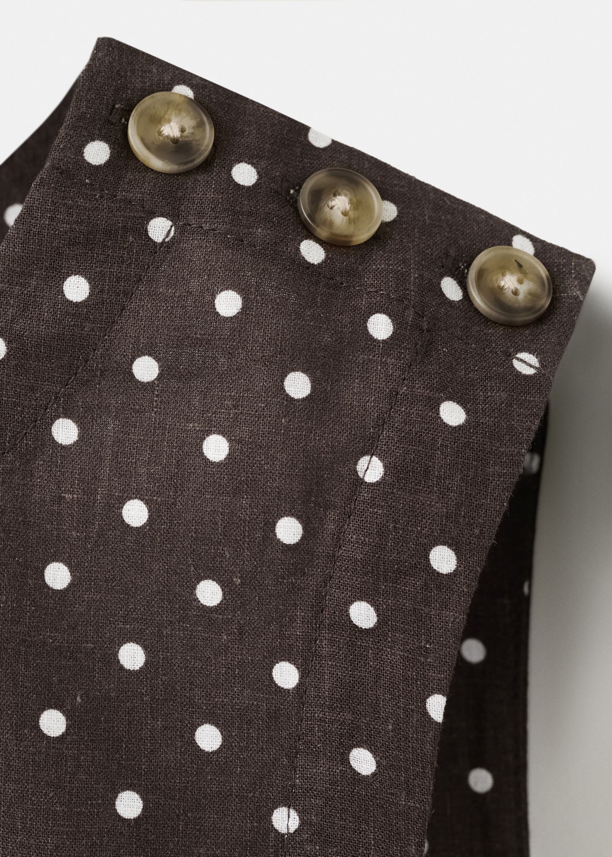 توب كتان بنقاط بولكا - تفاصيل المنتج 8, أسود. Ref: 27017156-00.