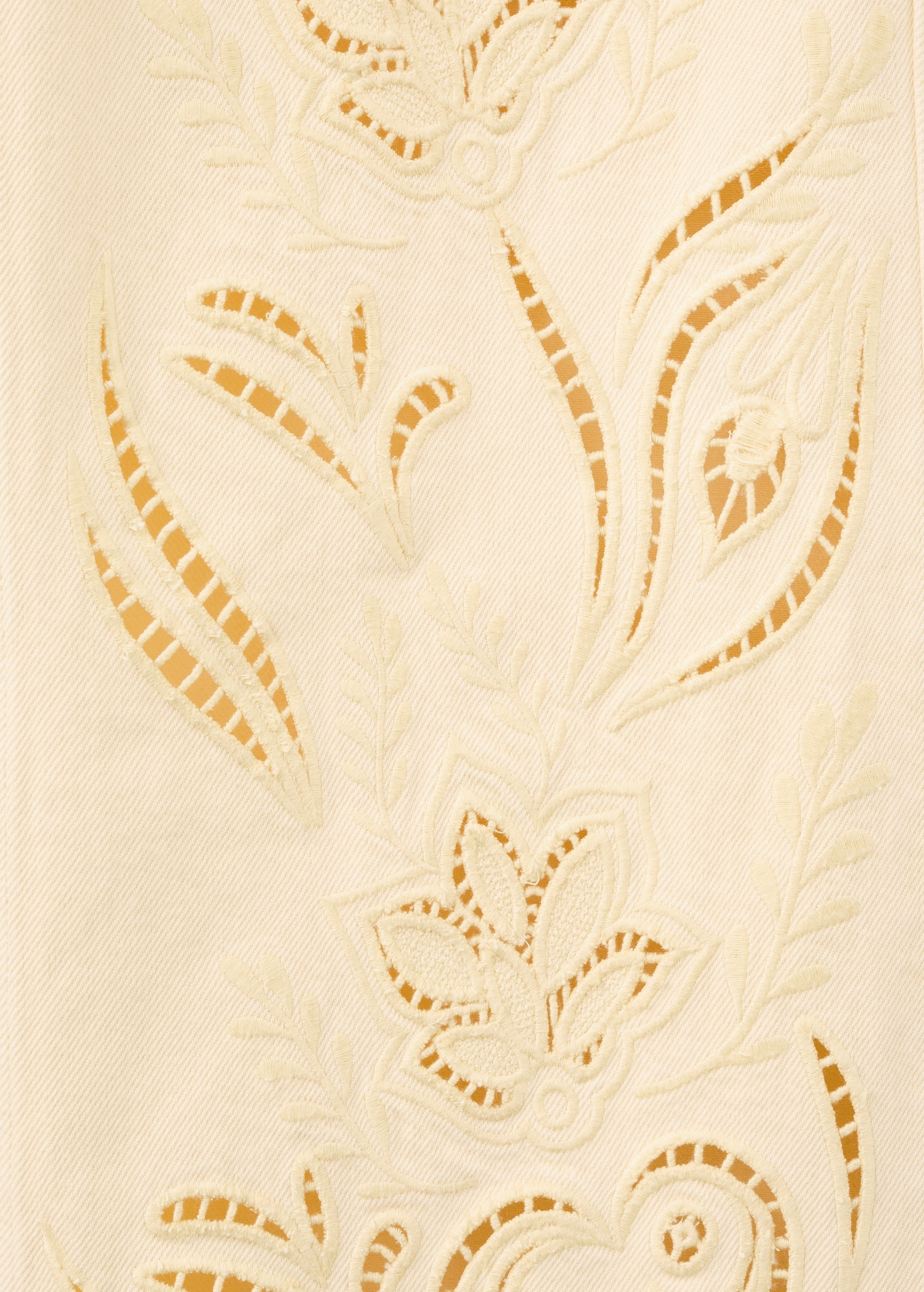 Straight jeans with openwork embroidery - Details of the article 8