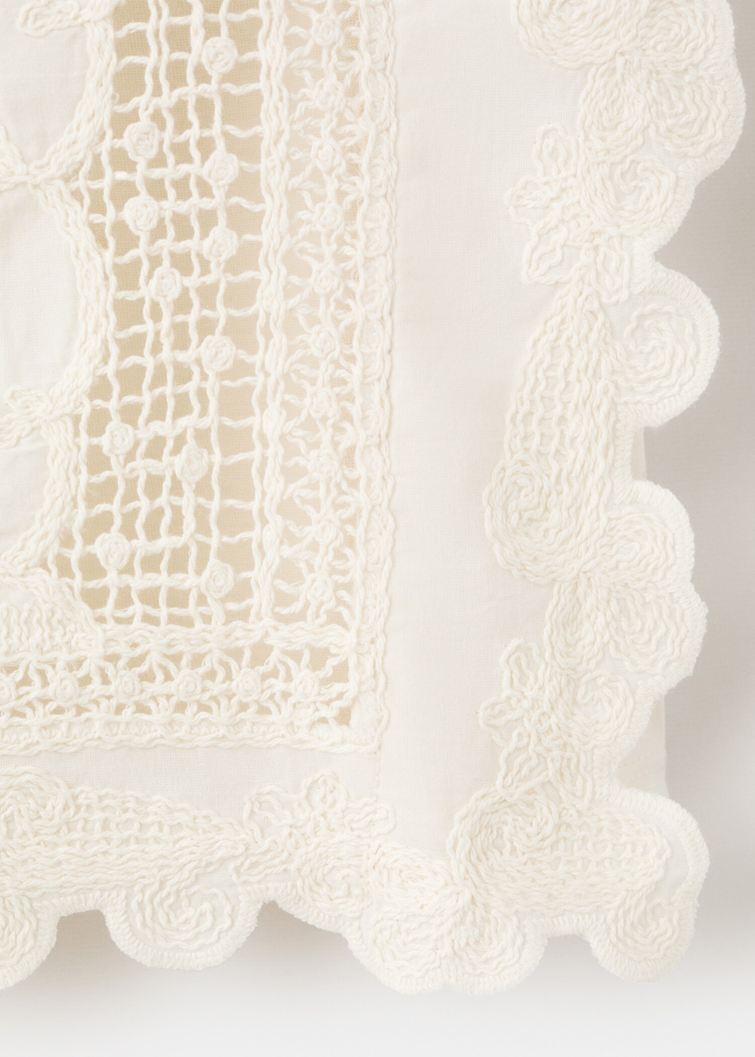 Top en coton avec détails brodés - Détail de l'article 0