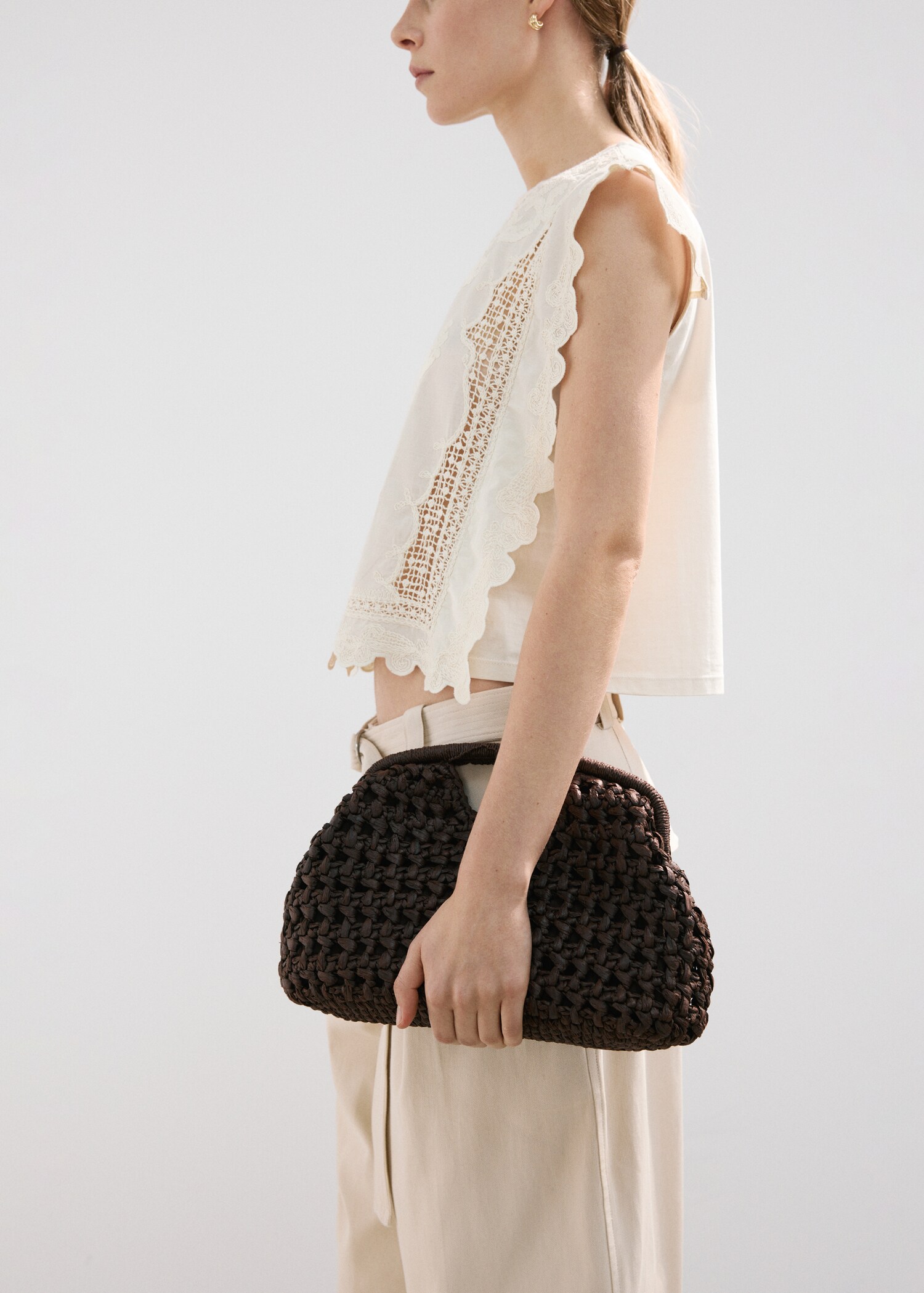 Top en coton avec détails brodés - Détail de l'article 6