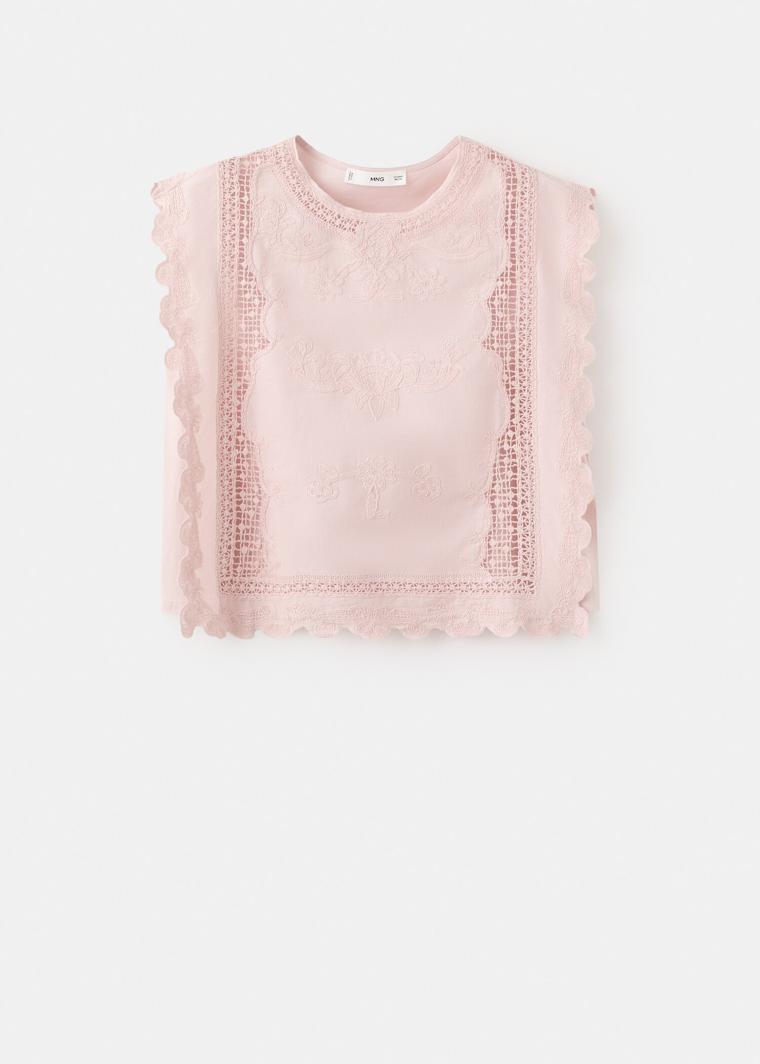 Top en coton avec détails brodés - Article sans modèle