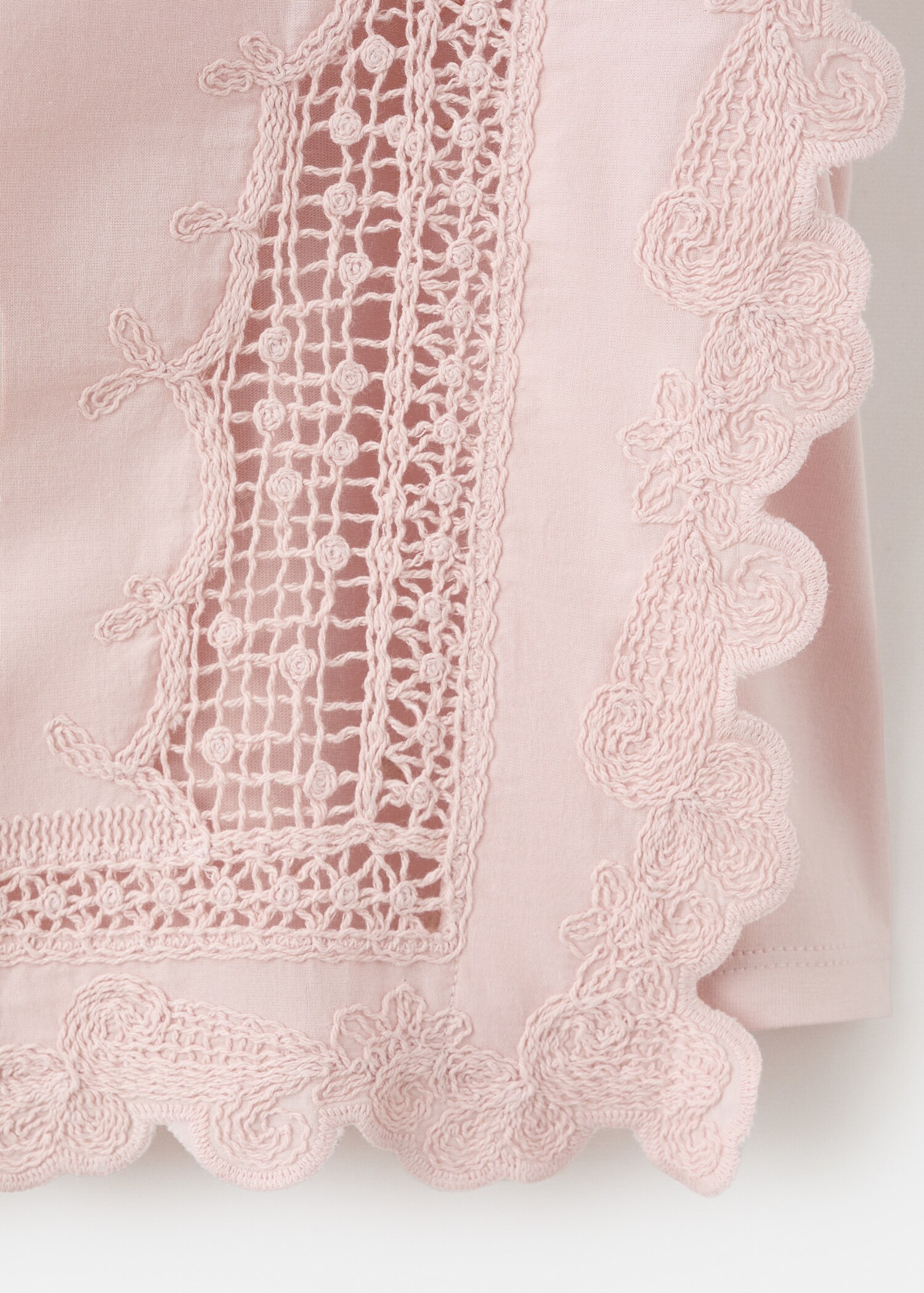 Top en coton avec détails brodés - Détail de l'article 0