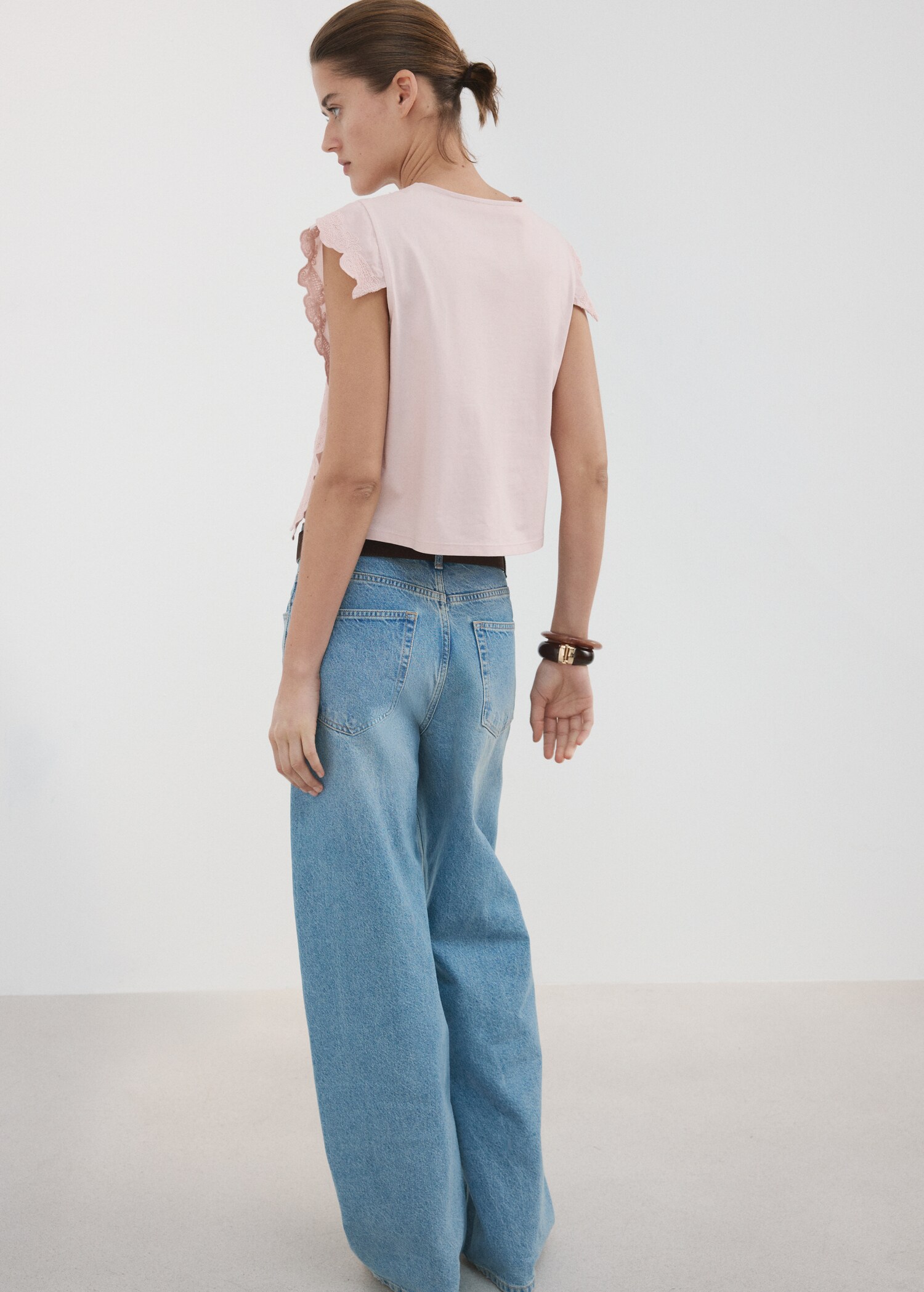 Top en coton avec détails brodés - Verso de l’article