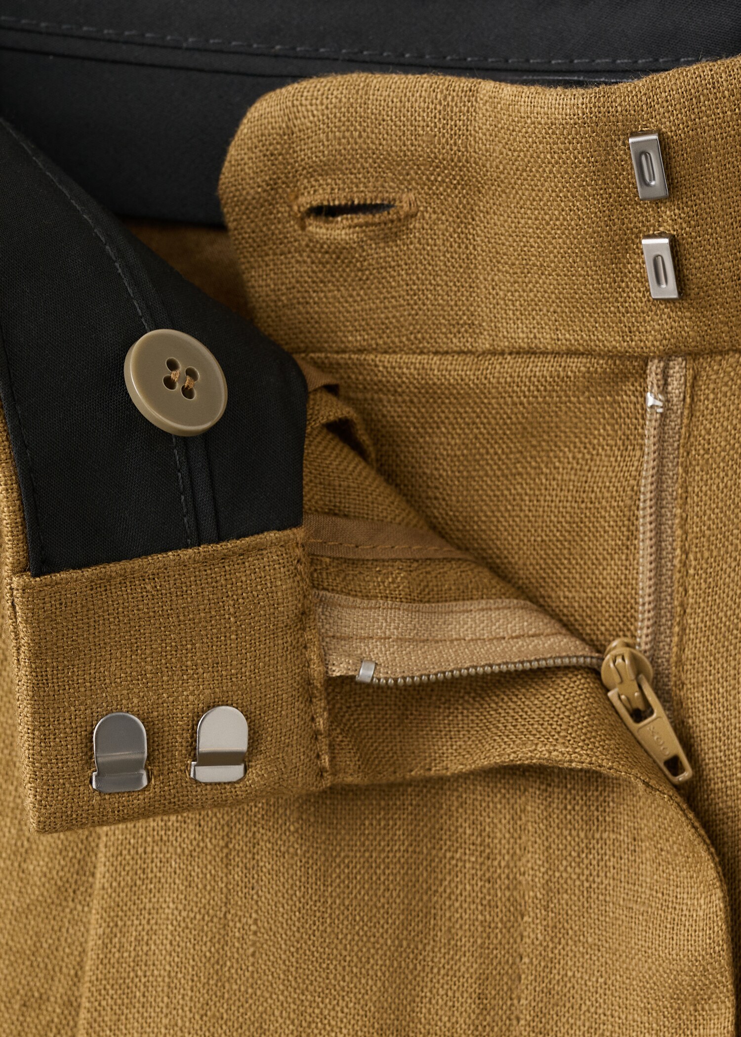 Pantalón traje recto lino - Detalle del artículo 0