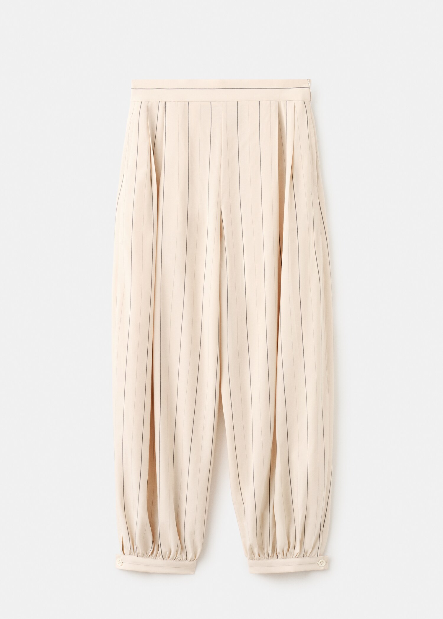 Pantalon lyocell balloon rayures - Article sans modèle