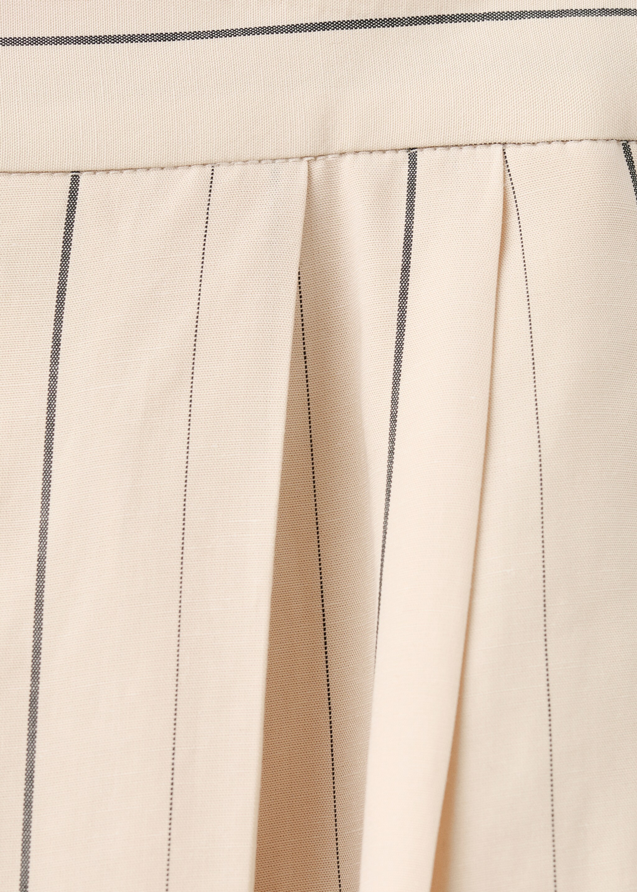 Pantalon lyocell balloon rayures - Détail de l'article 0, Écru. Ref: 27017163-00.