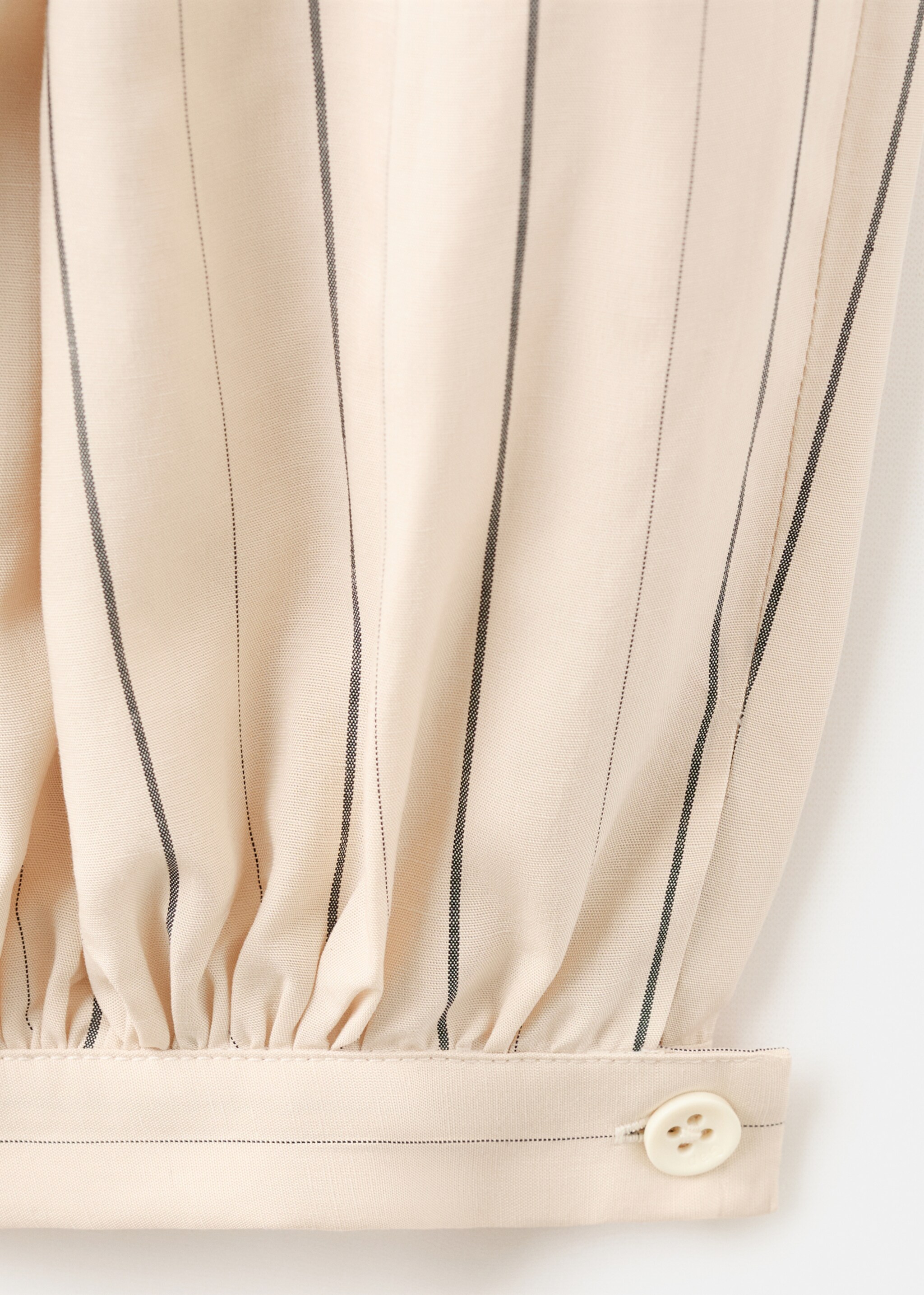 Pantalon lyocell balloon rayures - Détail de l'article 8, Écru. Ref: 27017163-00.