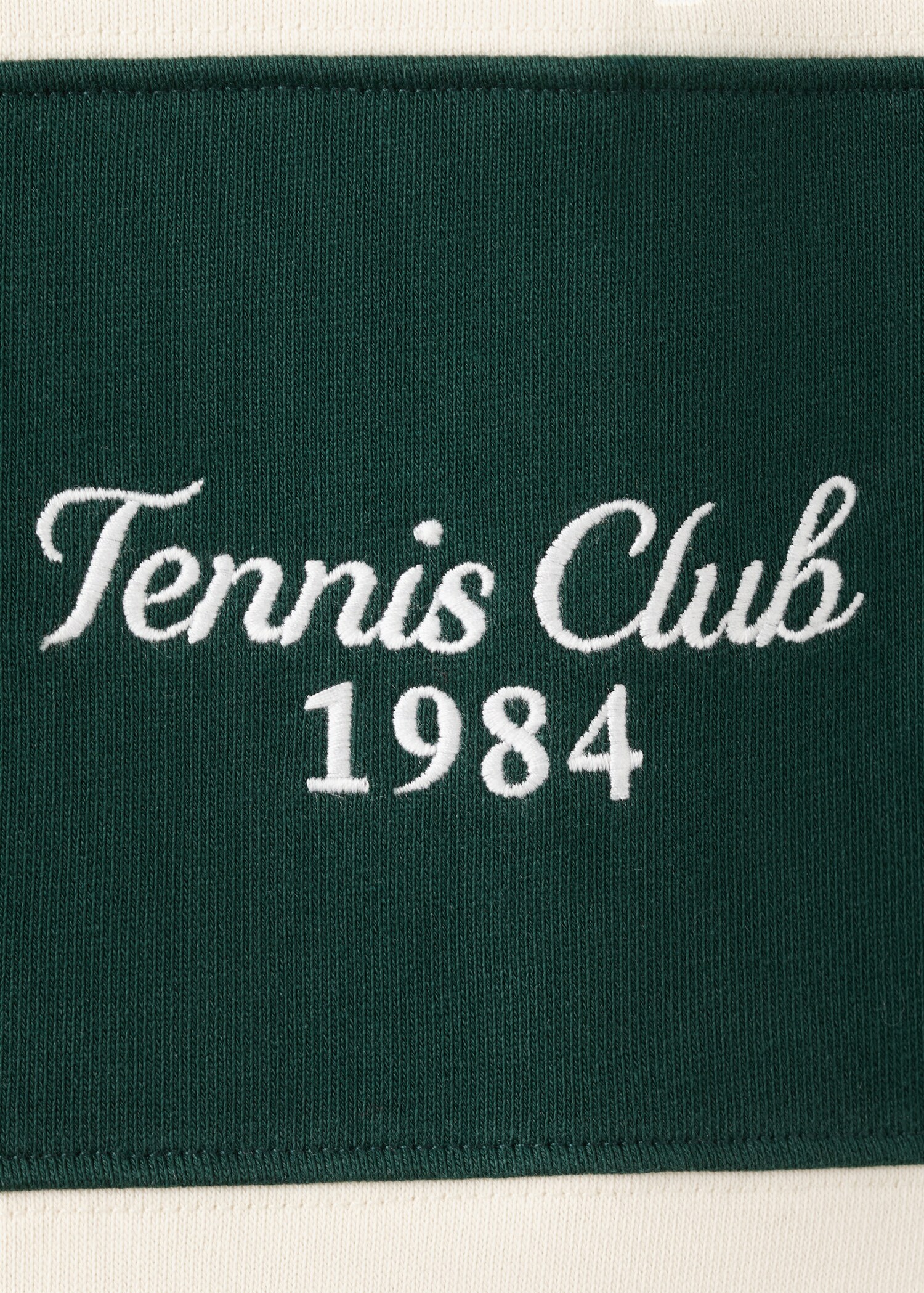 Polo neck sweatshirt with embroidered message - Details of the article 0