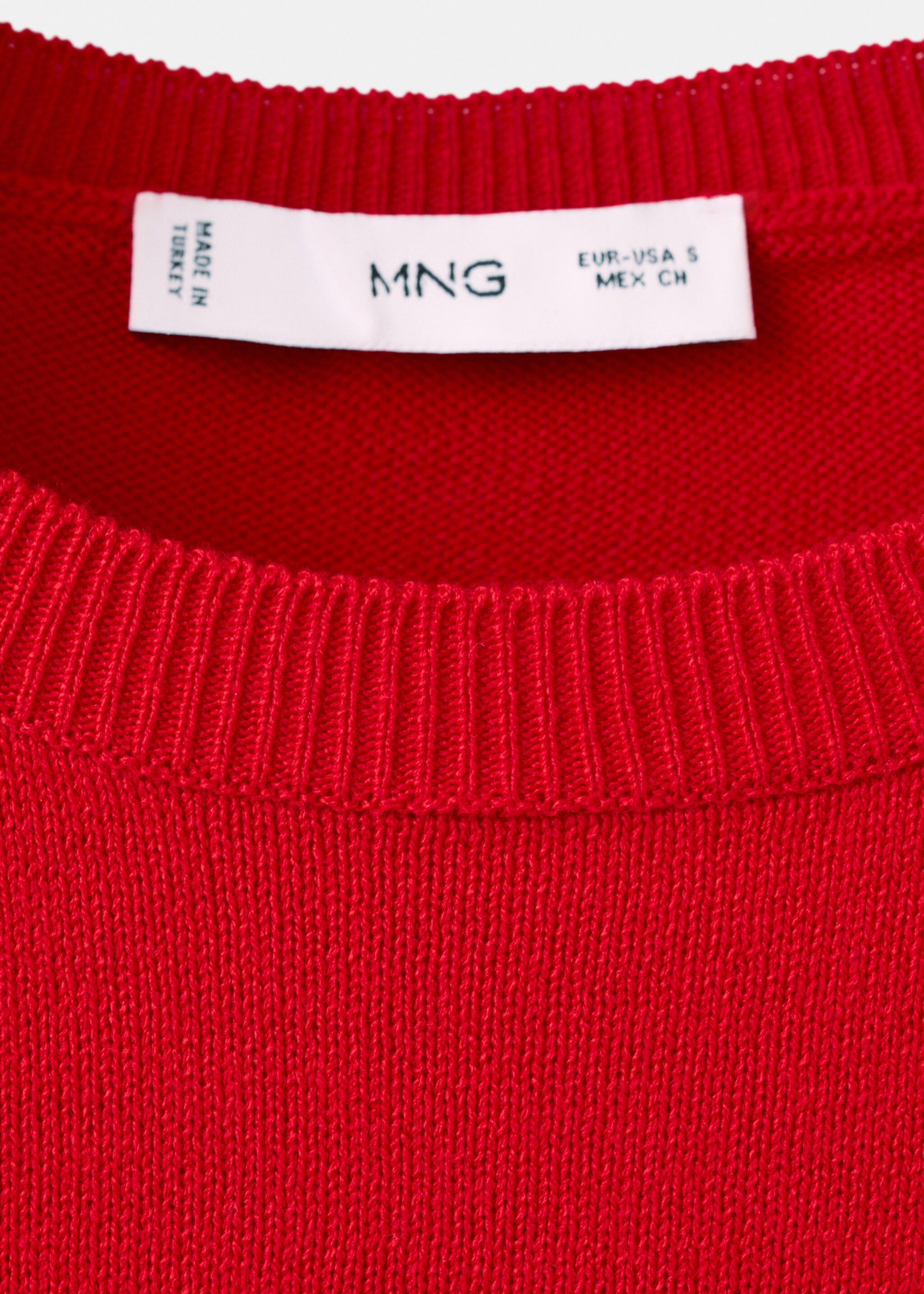 كنزة بتفاصيل فيونكة - تفاصيل المنتج 8, أحمر غامق. Ref: 27017167-00.