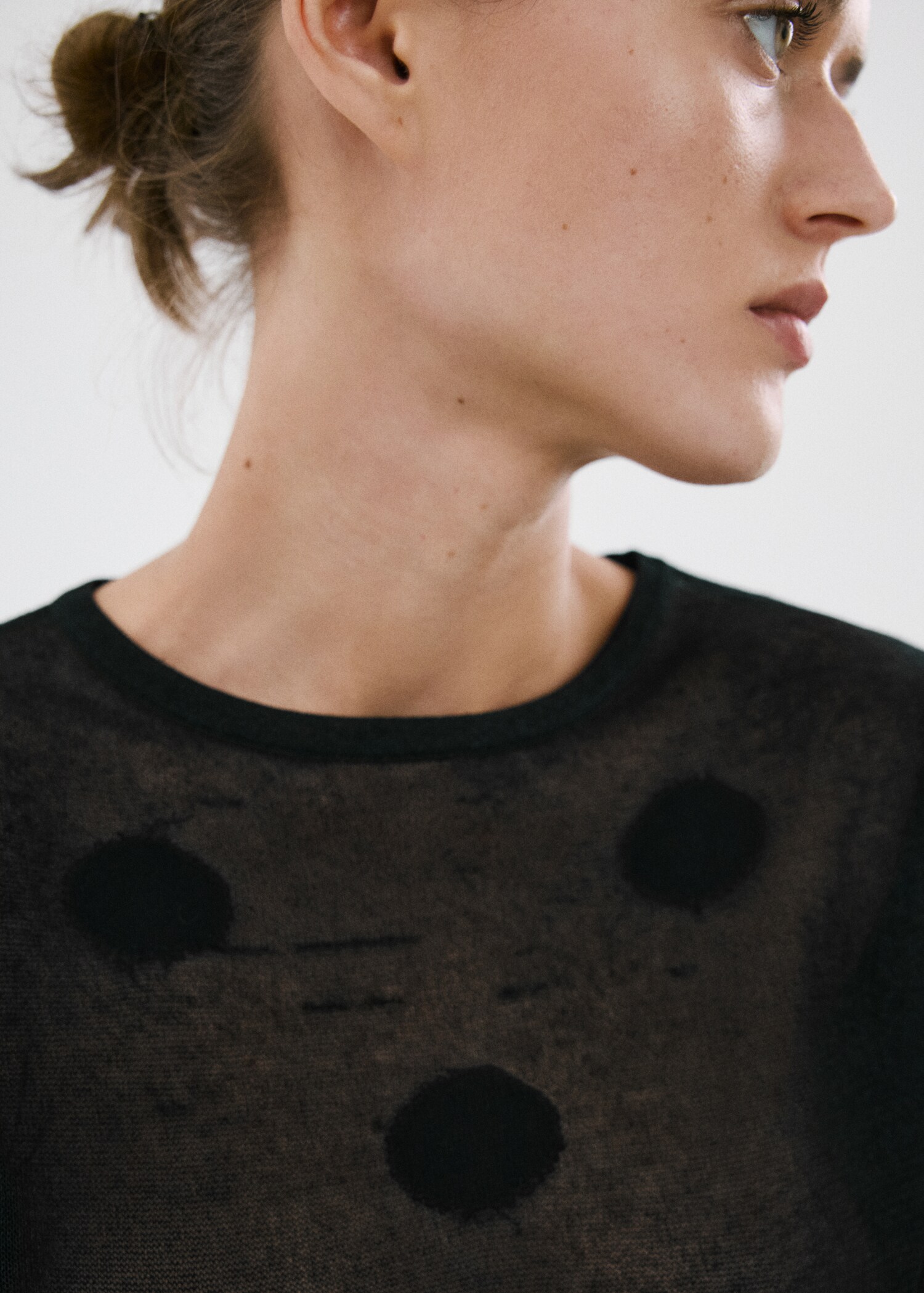 Polka-dot knitted sweater - Details of the article 1
