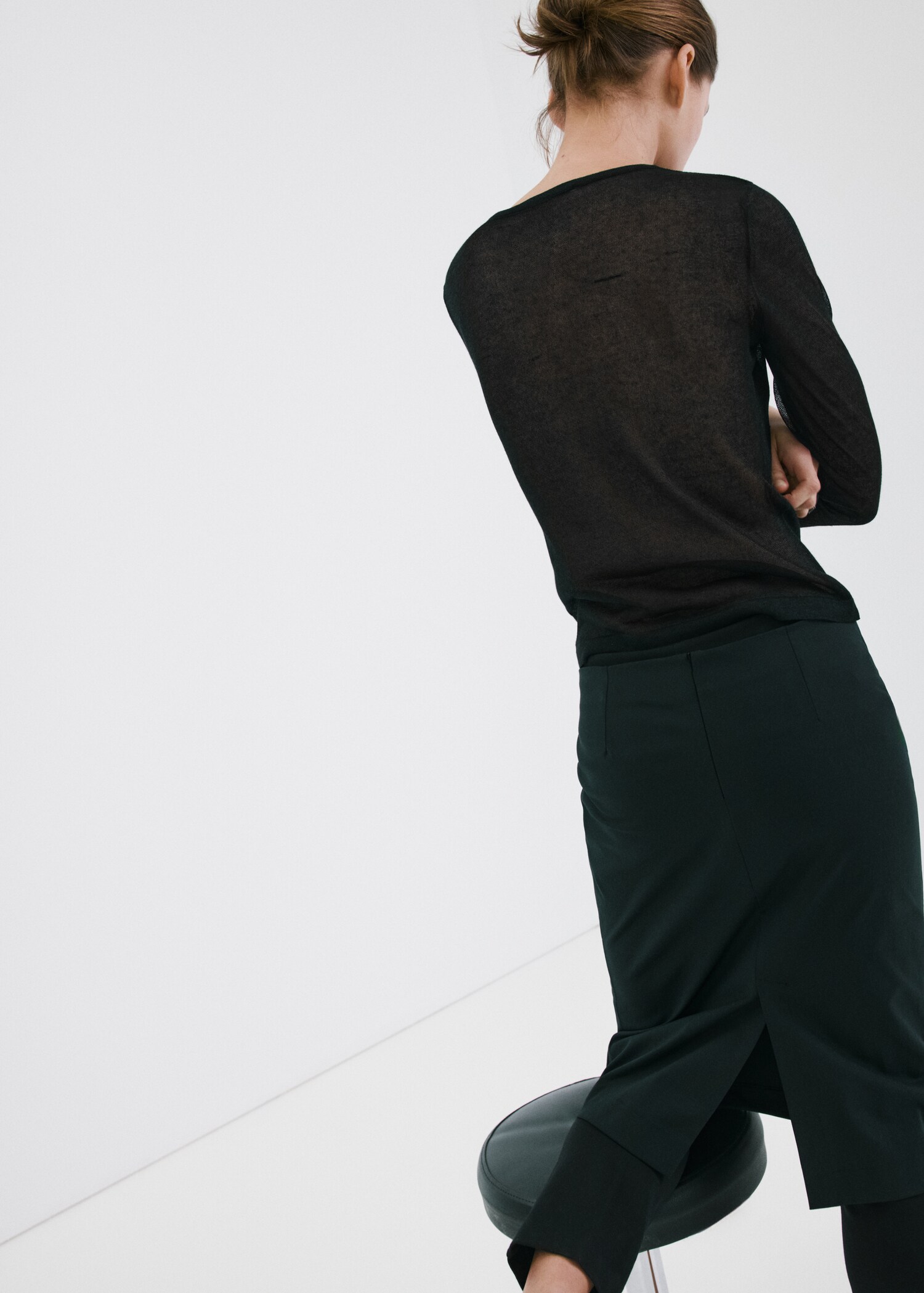 Polka-dot knitted sweater - Reverse of the article