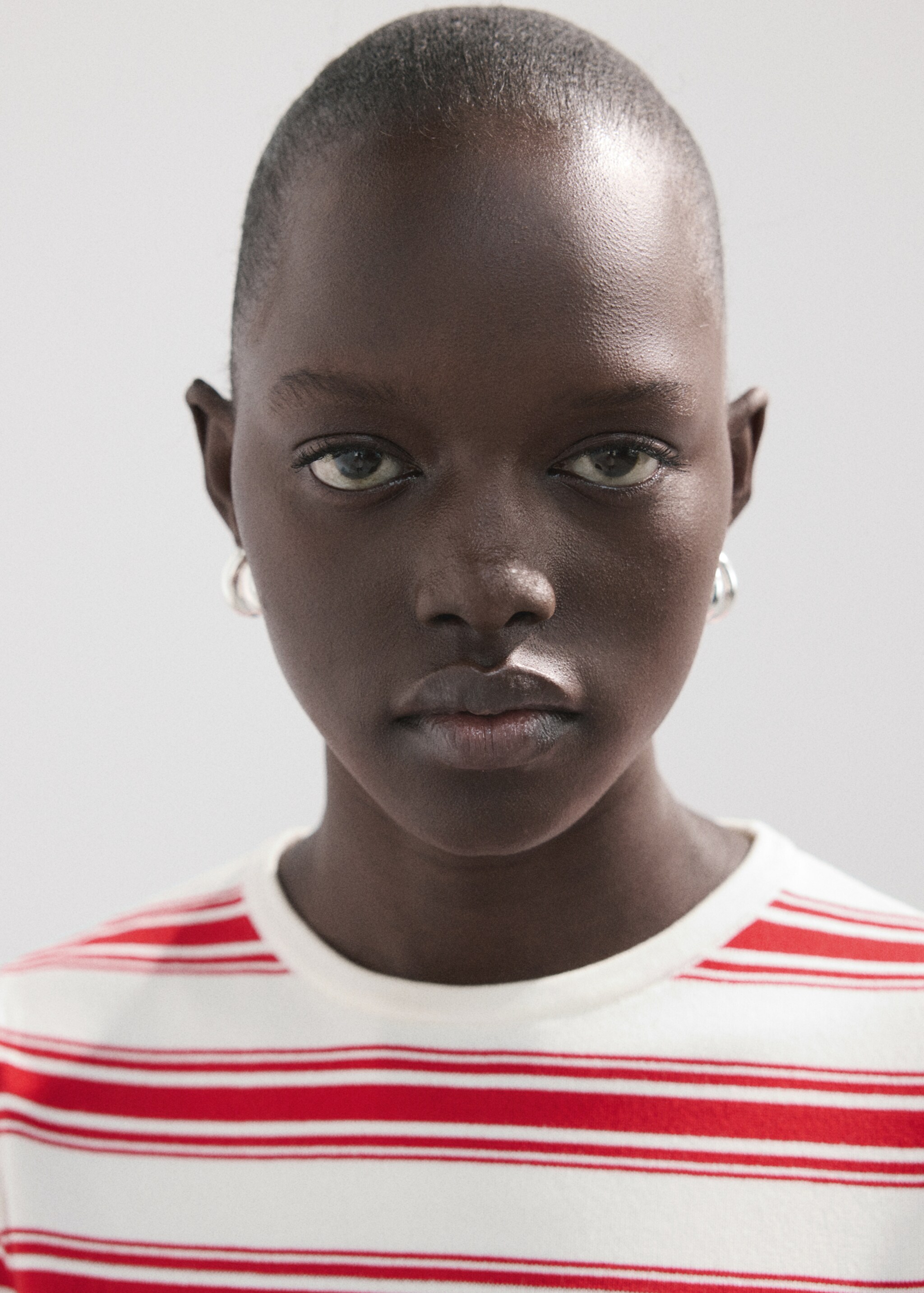 كنزة منسوجة مخططة - تفاصيل المنتج 1, أحمر. Ref: 27017169-00.