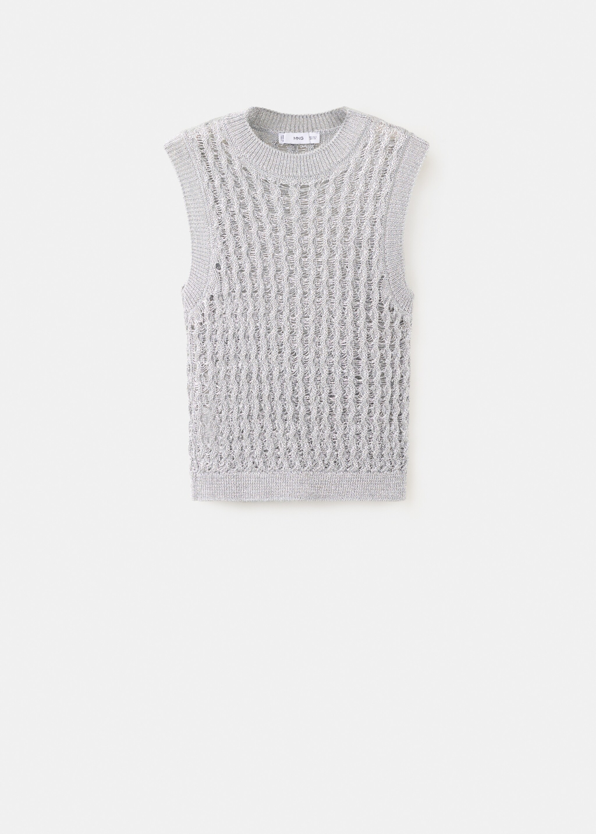 Openwork knit top - Article without model, Grey. Ref: 27017171-00.