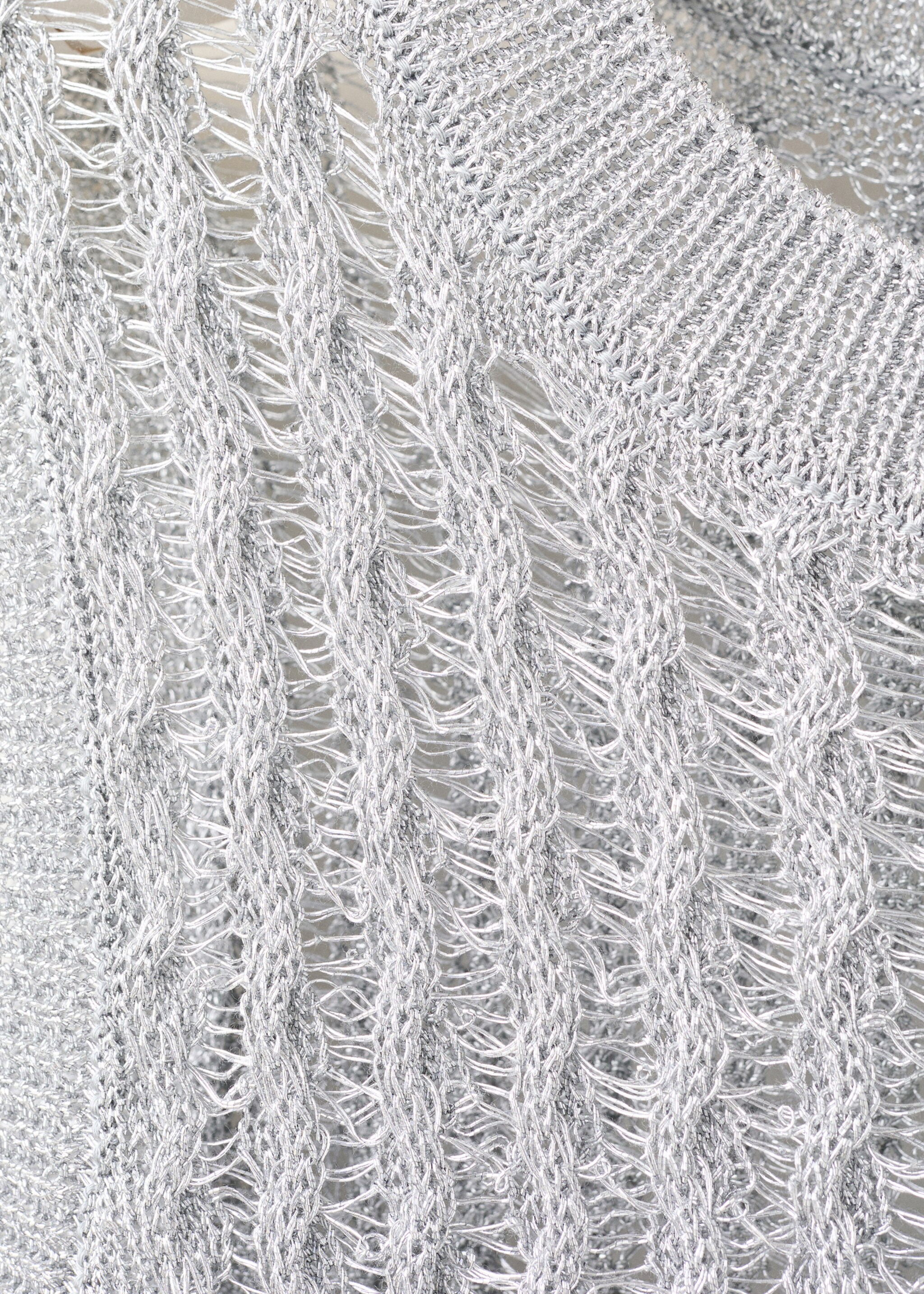 Openwork knit top - Details of the article 8, Grey. Ref: 27017171-00.